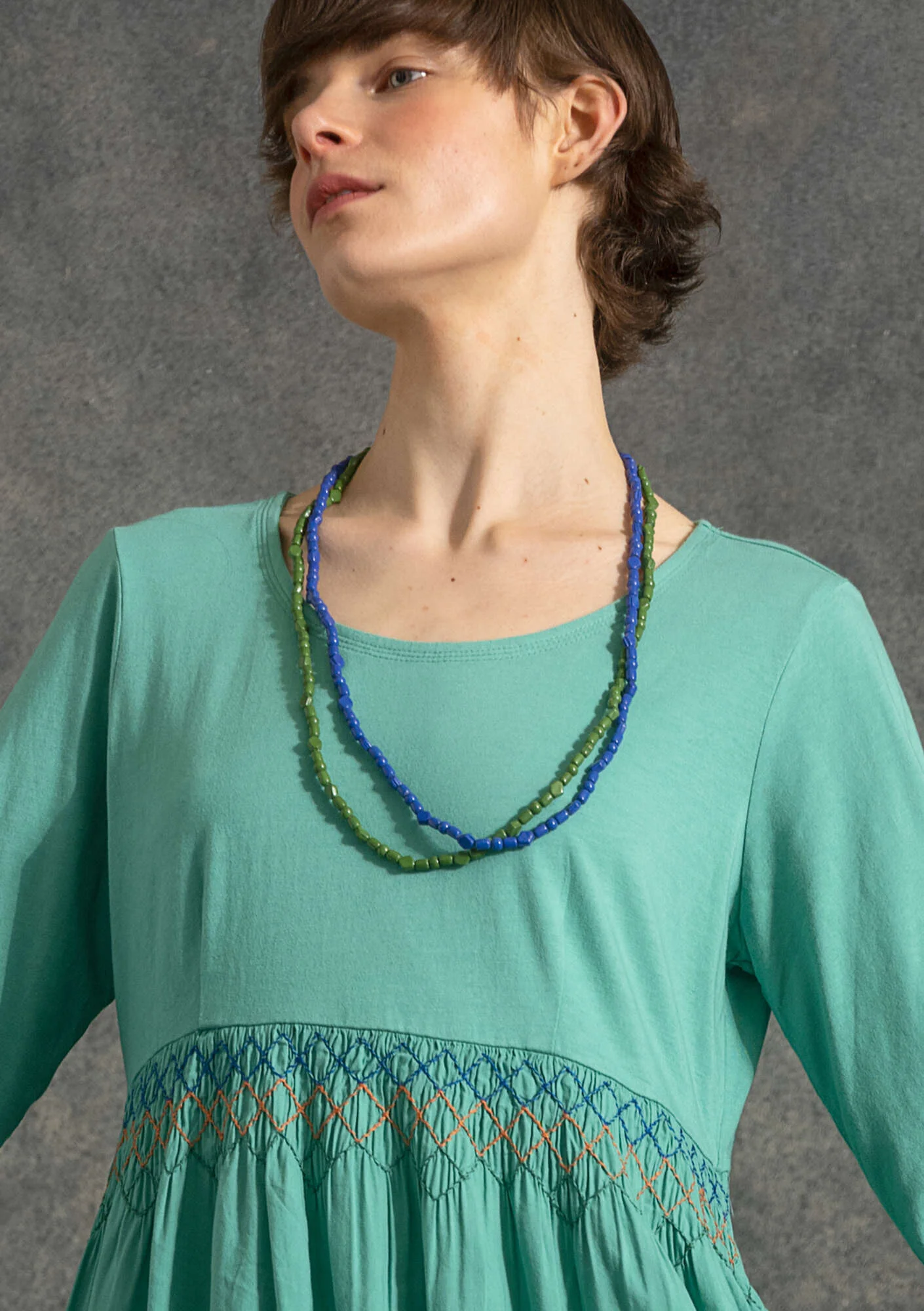 Necklace made of recycled glass