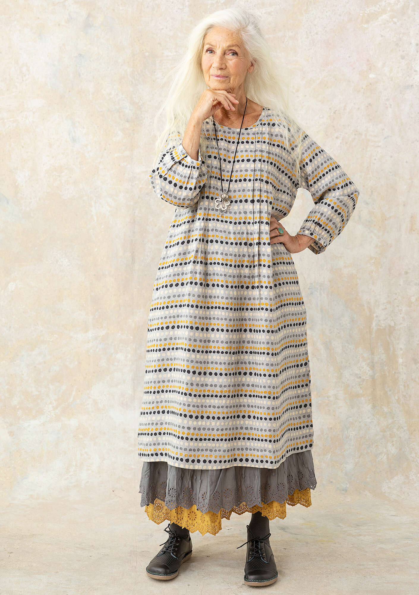 "Lillian" woven linen dress