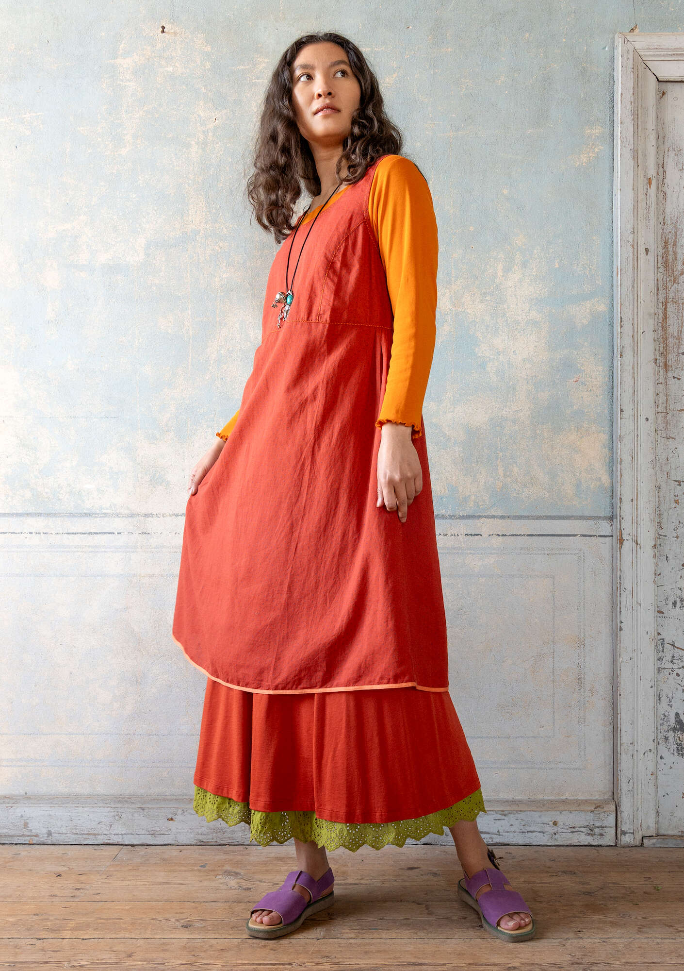 "Shimla" woven organic cotton/linen dress
