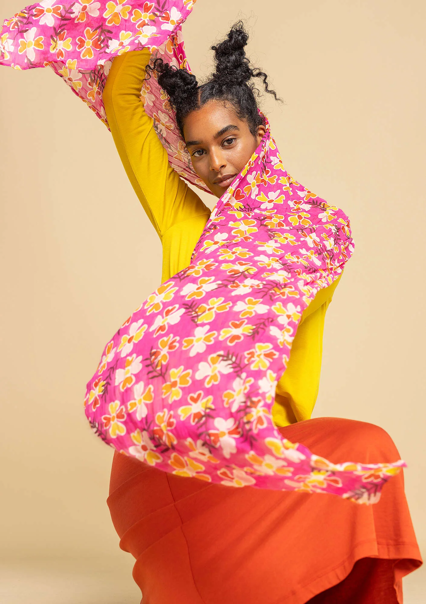 "Lillian" organic cotton shawl