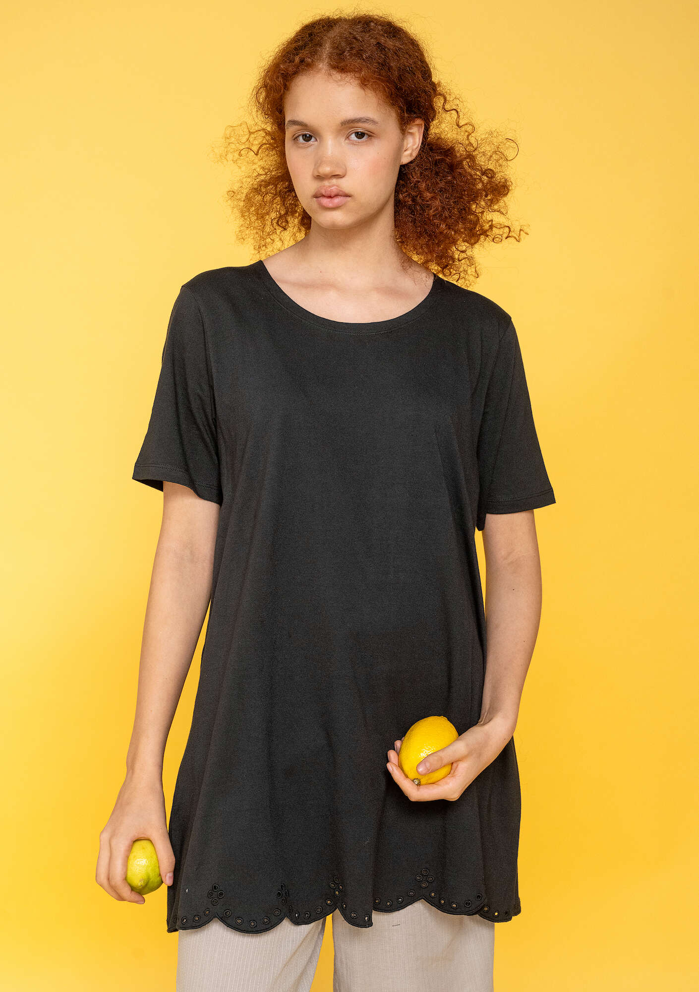 Organic cotton jersey tunic
