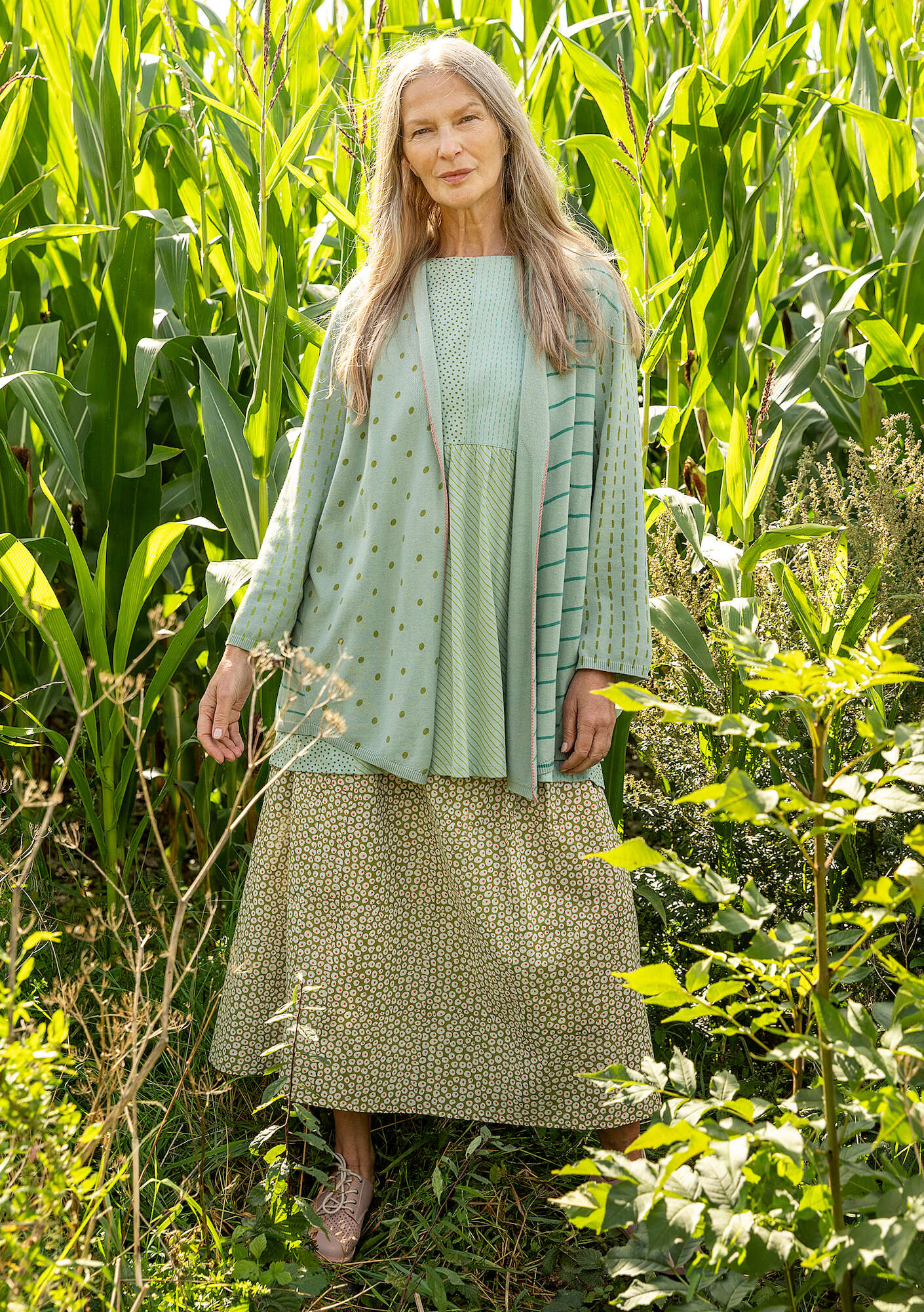 "Alv" woven organic cotton skirt