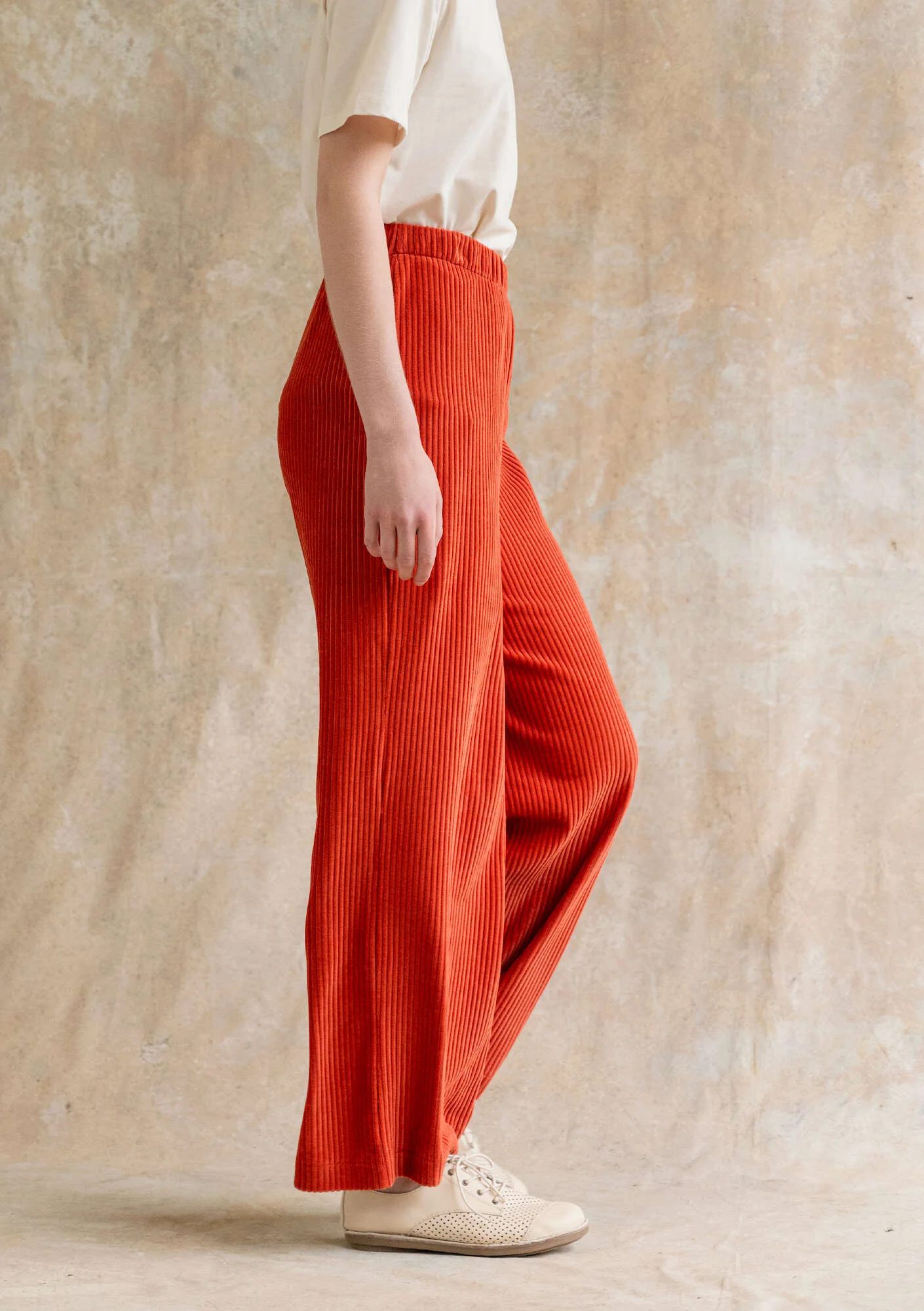 Velour trousers in organic cotton/recycled polyÖster