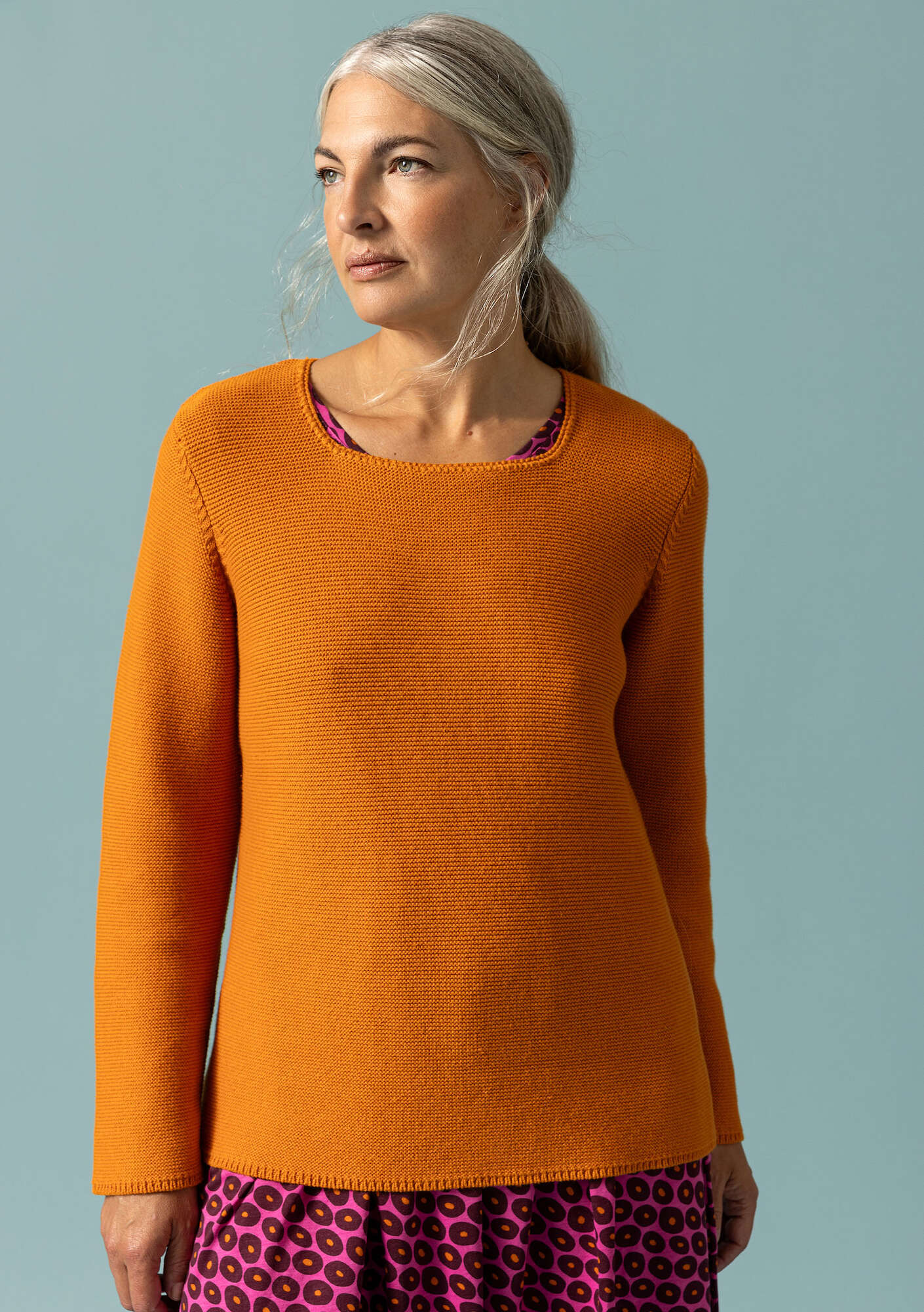 Sweater in recycled cotton