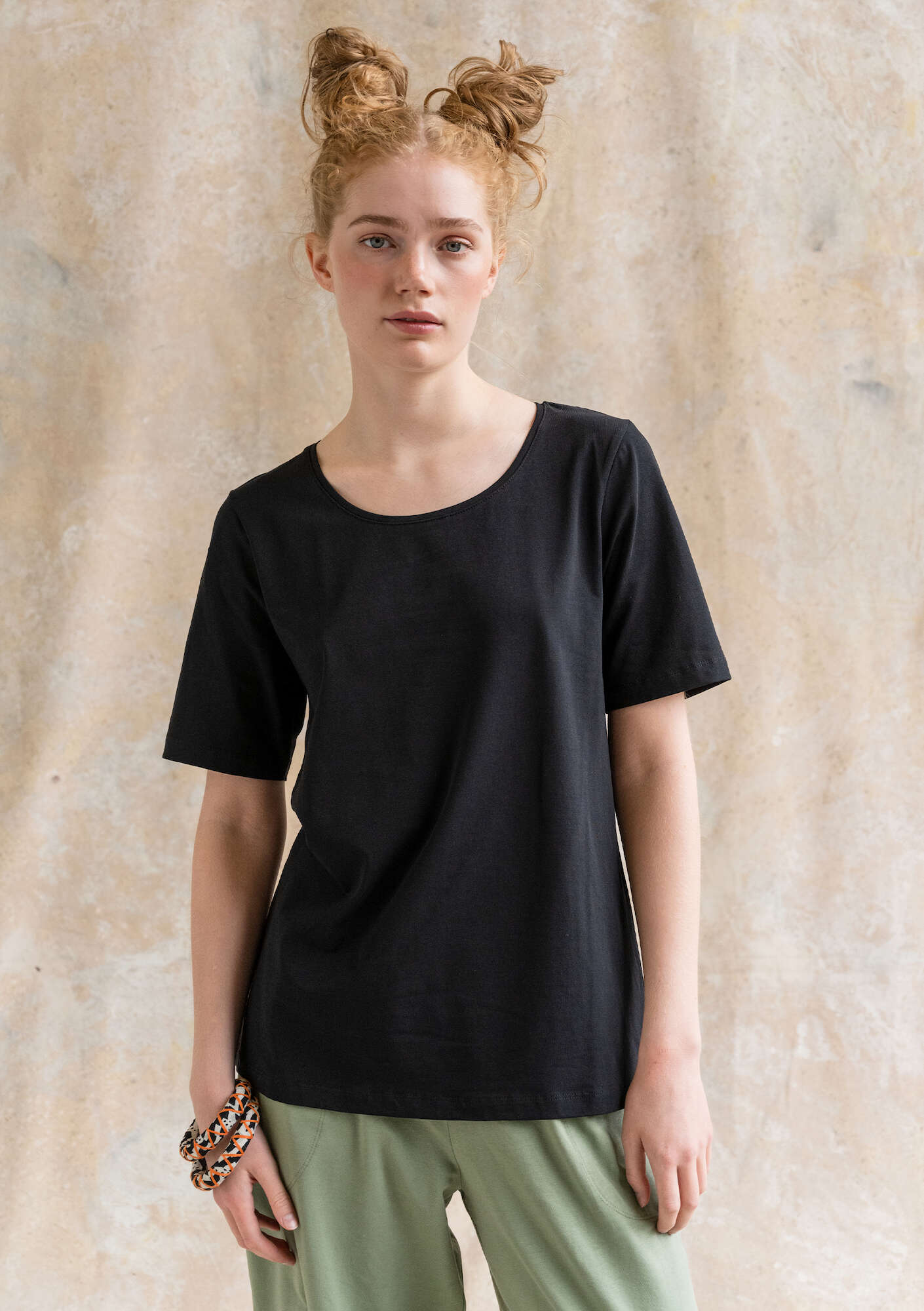 "Jane" organic cotton/elÖstane t-shirt