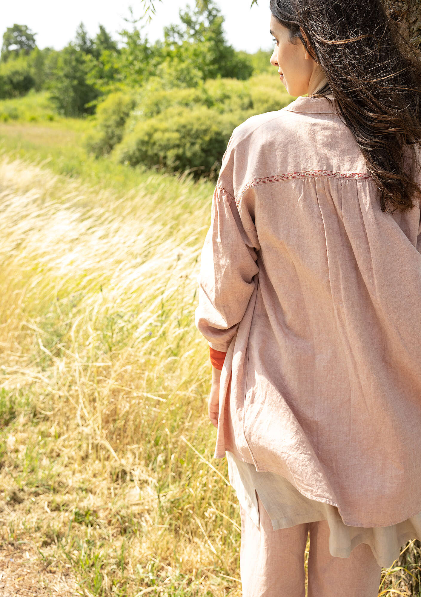 "Dunes" organic cotton/linen shirt
