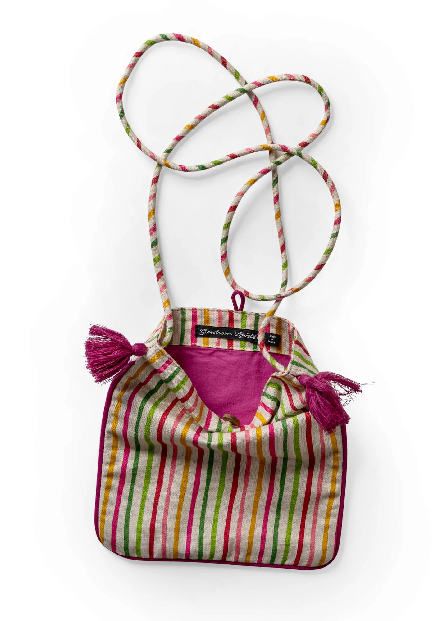 "Web" bag made of cotton/linen