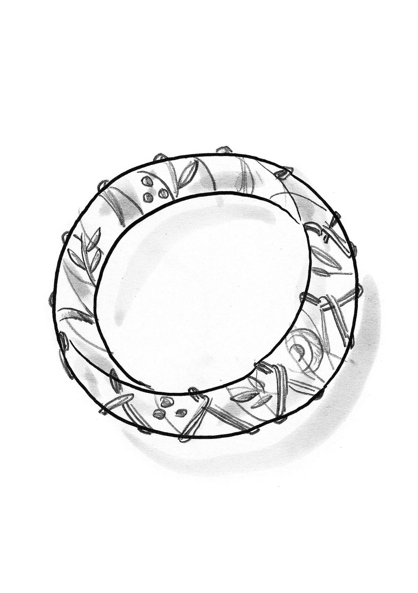 "Zuri" organic cotton/recycled wood bracelet