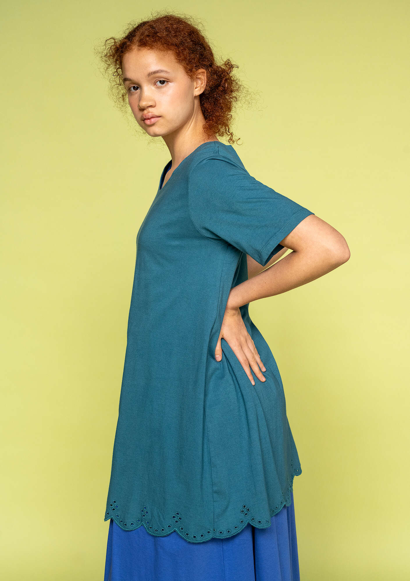 Organic cotton jersey tunic