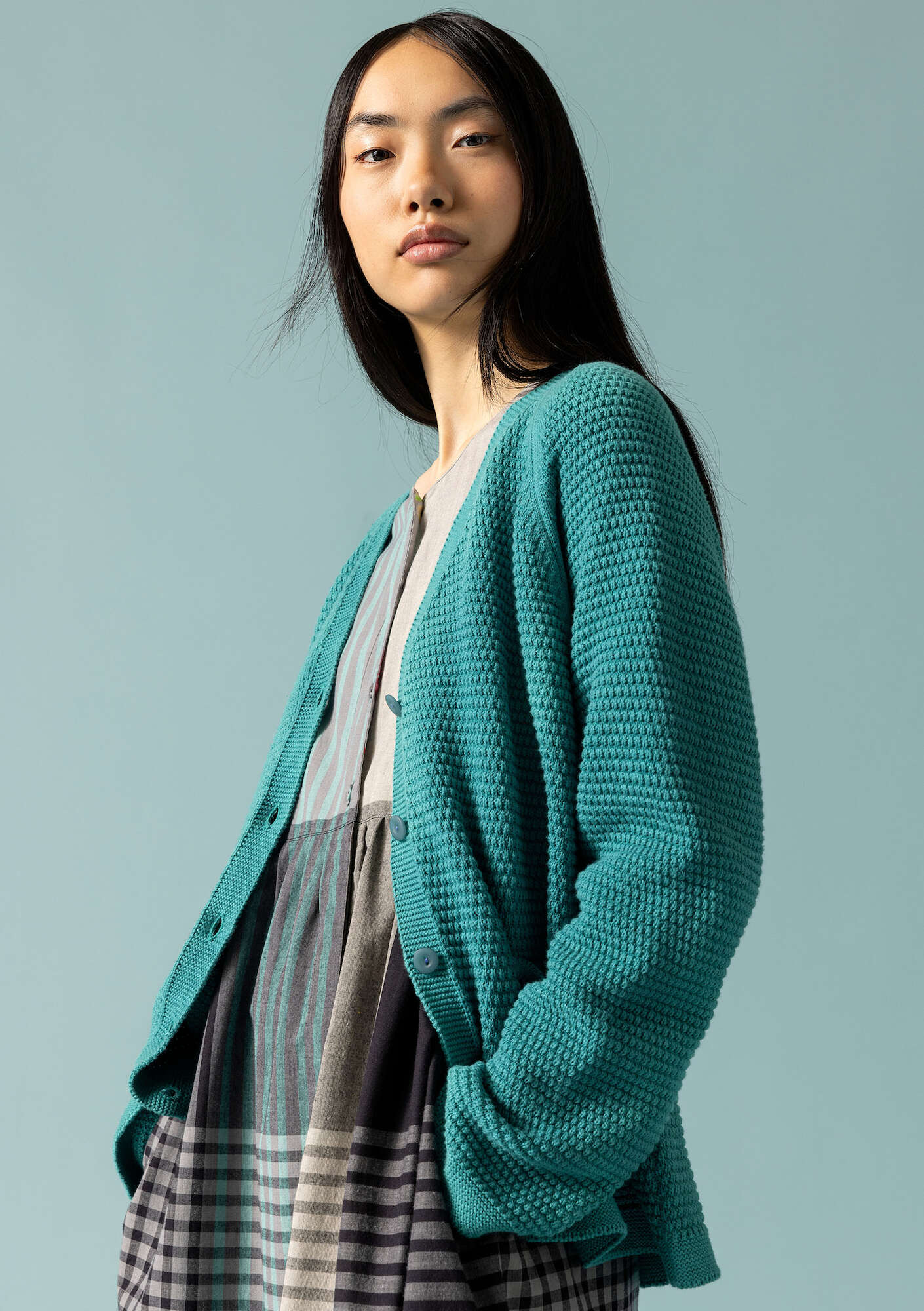 Recycled cotton cardigan