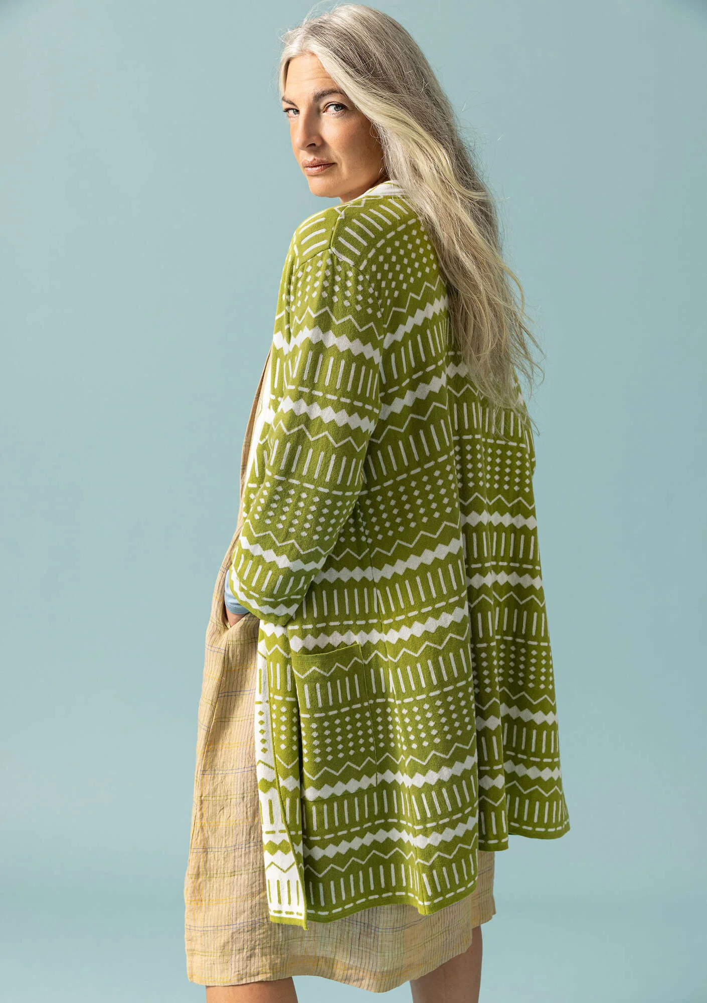 "Elsie" organic/recycled cotton coatigan