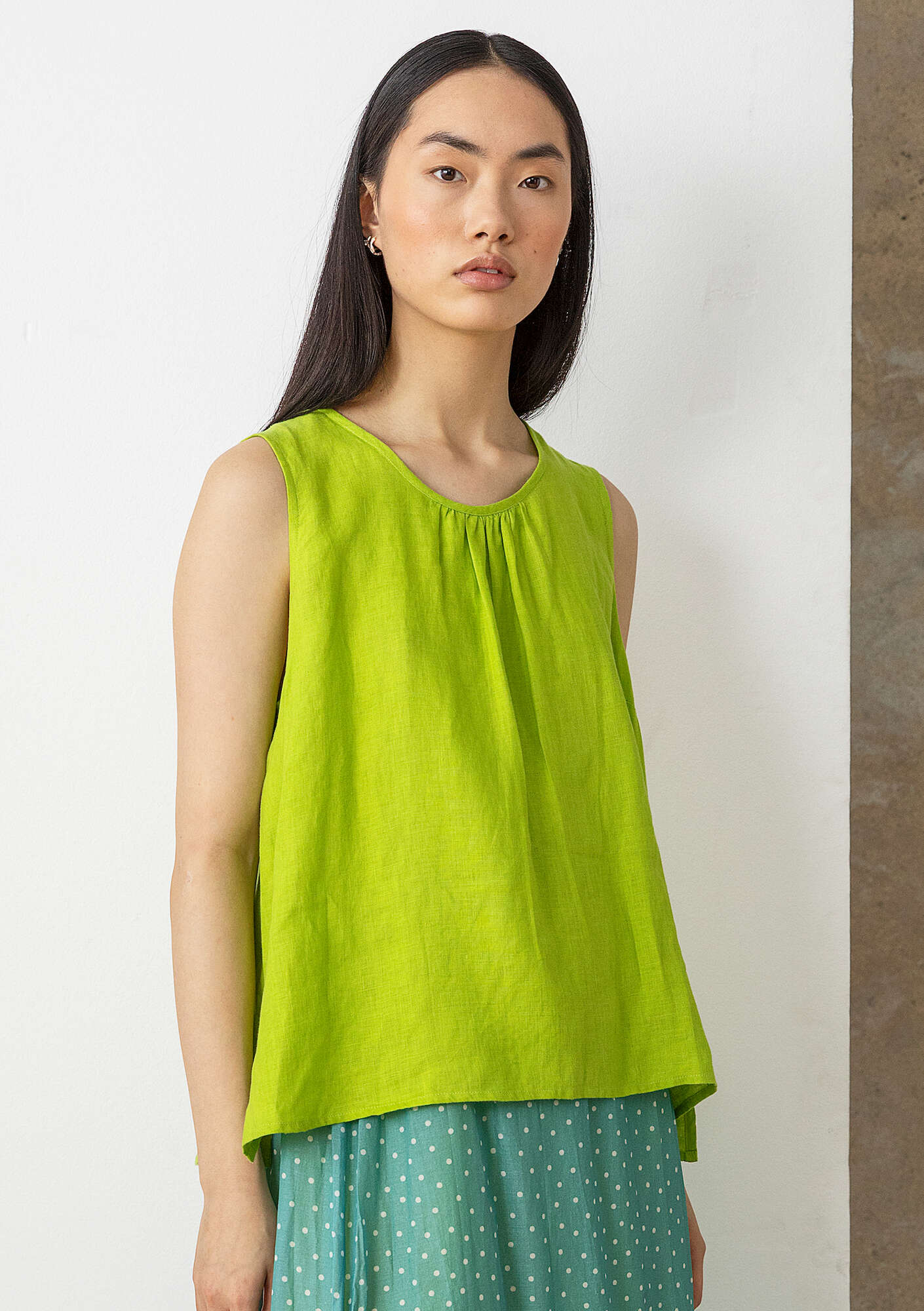 Woven linen tank top