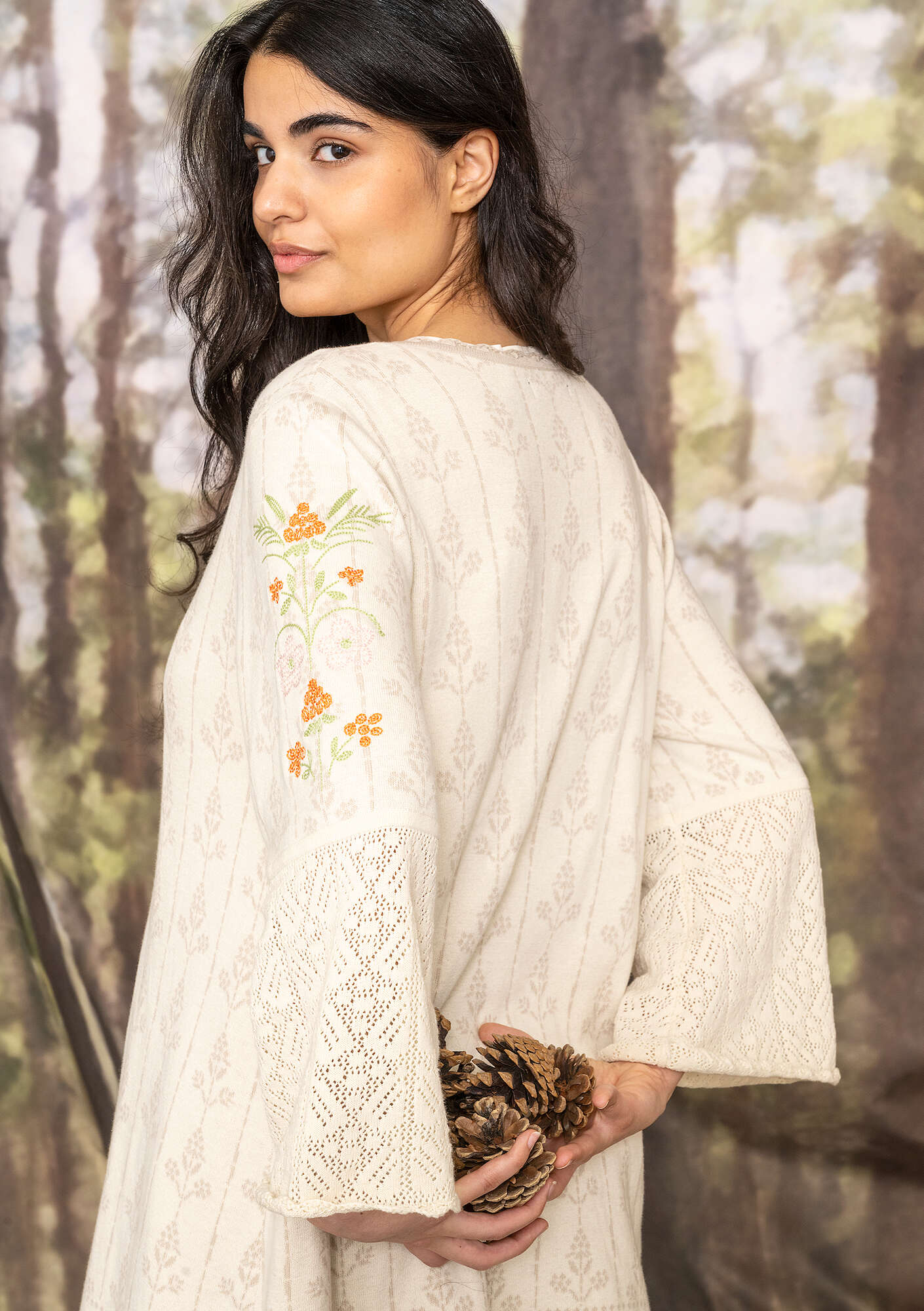 "Sunnan?" organic/recycled cotton jacquard cardigan