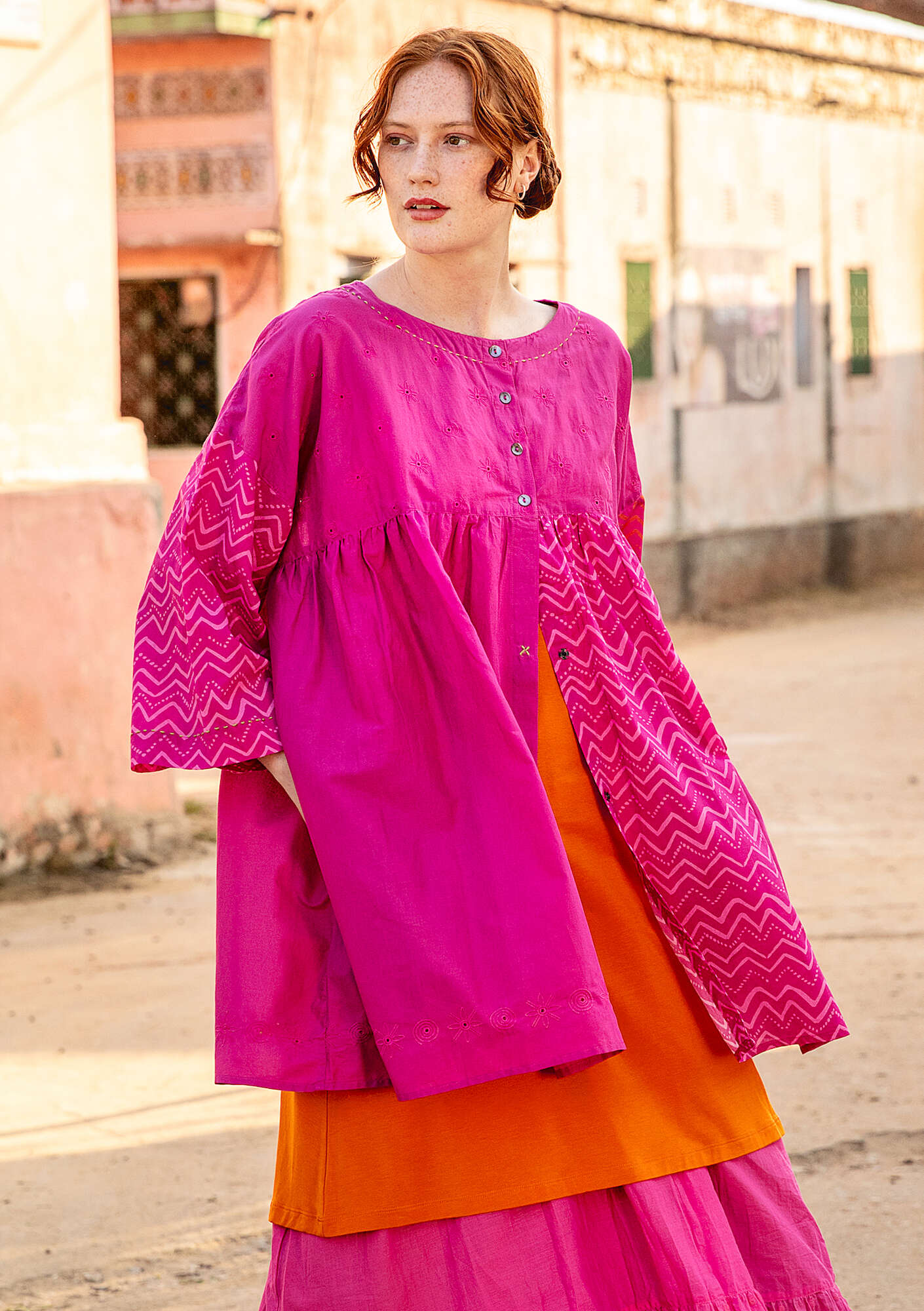 "Sanganeer" woven organic cotton tunic