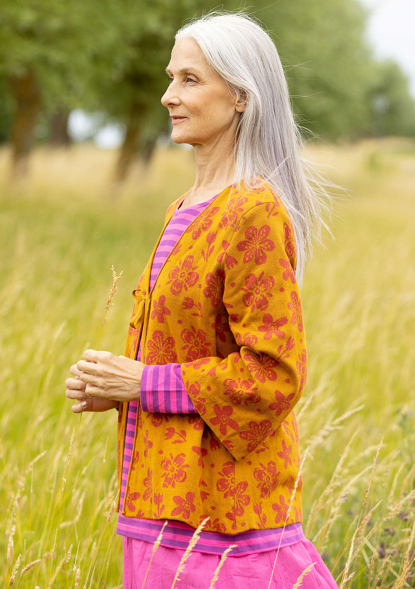 "Flora-Li" organic/recycled cotton cardigan