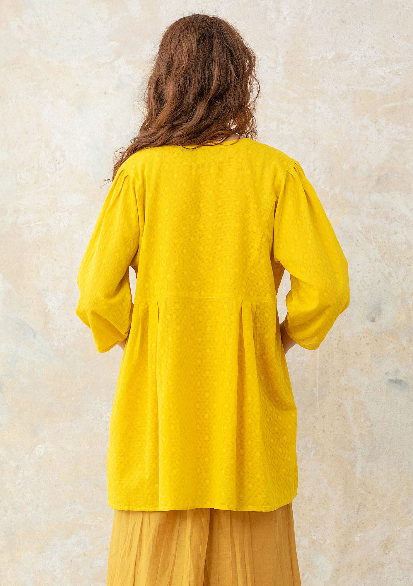 Woven organic cotton smock blouse