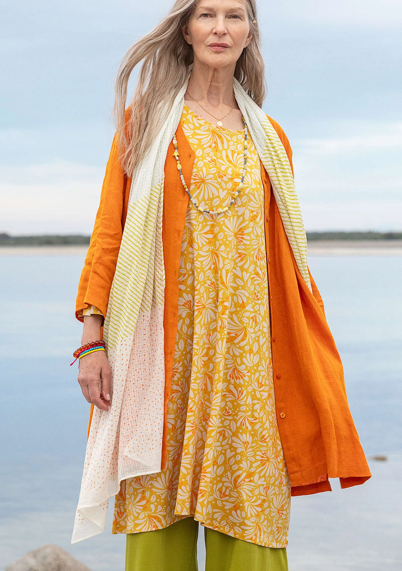"Cikoria" cotton scarf