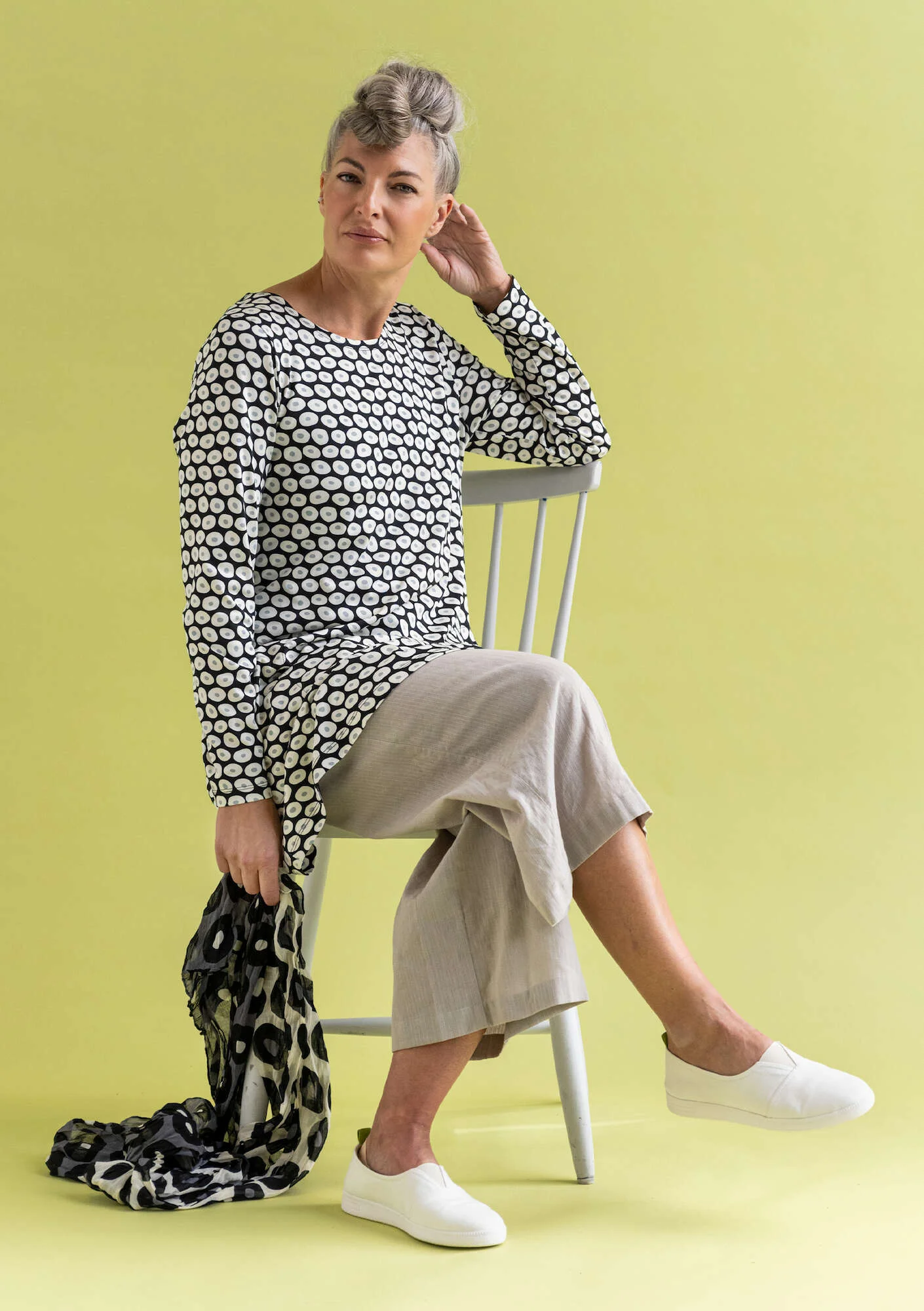"Billie" jersey tunic in organic cotton/modal