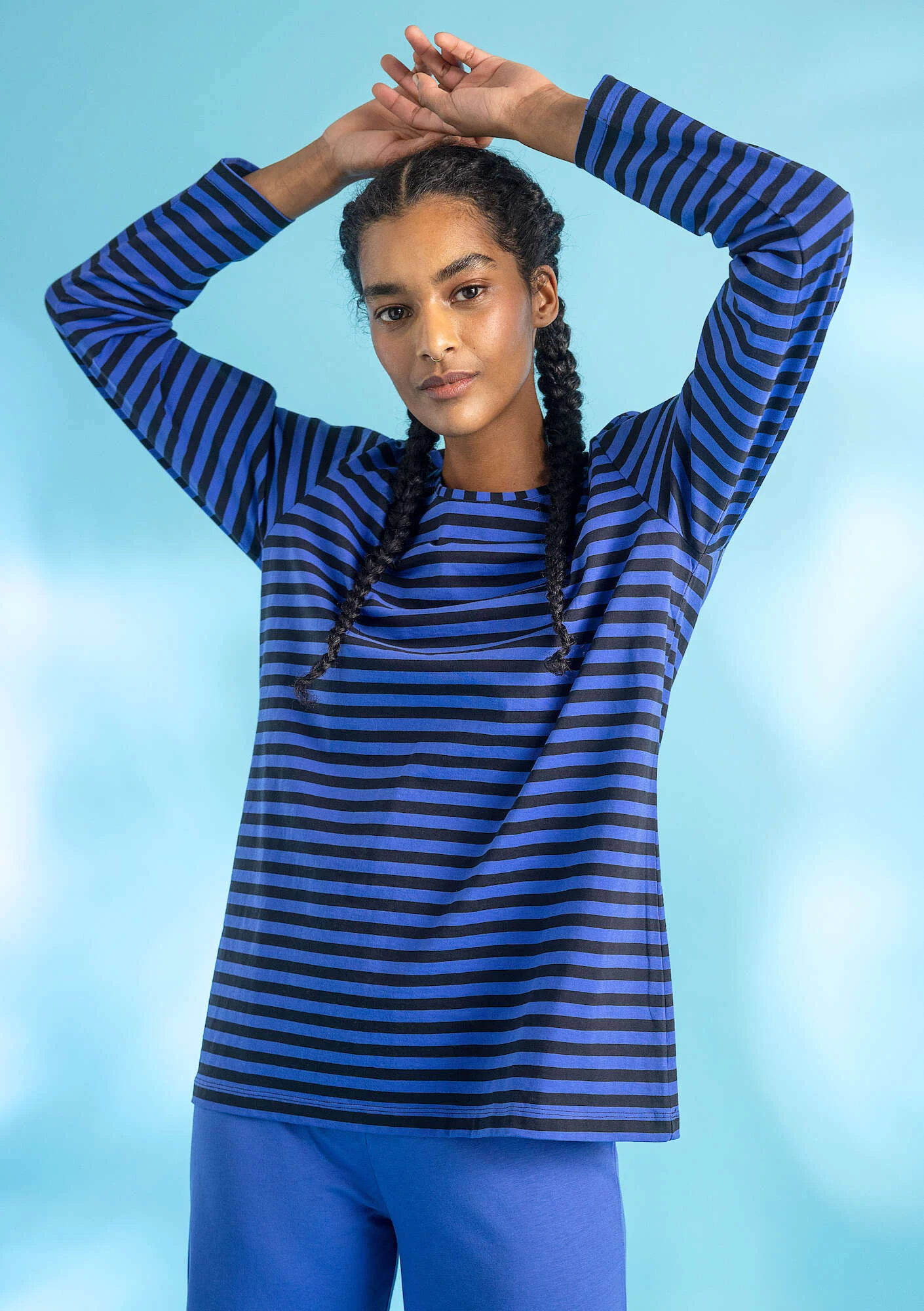 Organic cottonÖstriped essential sweater