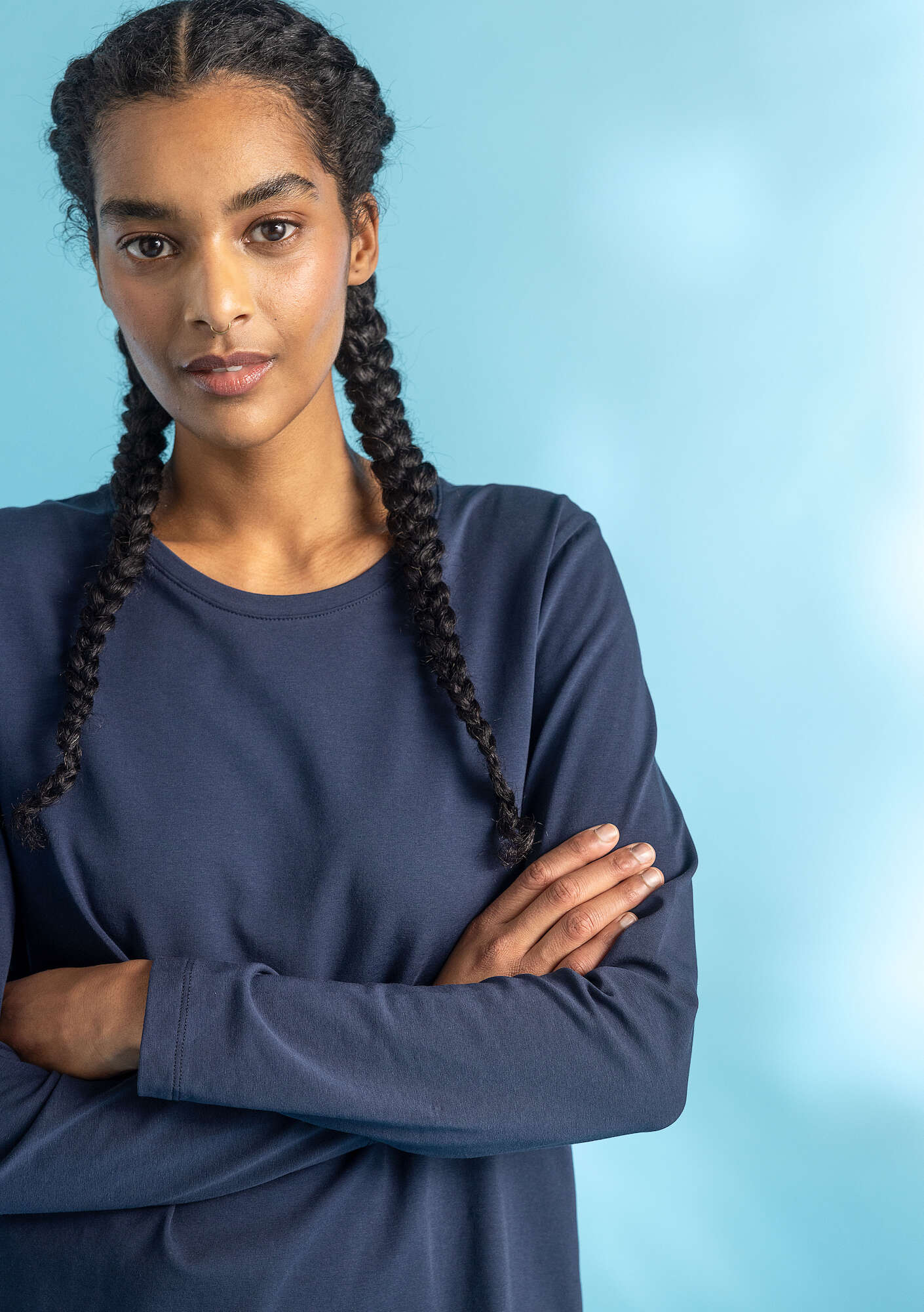 Östella" organic cotton/elÖstane jersey top