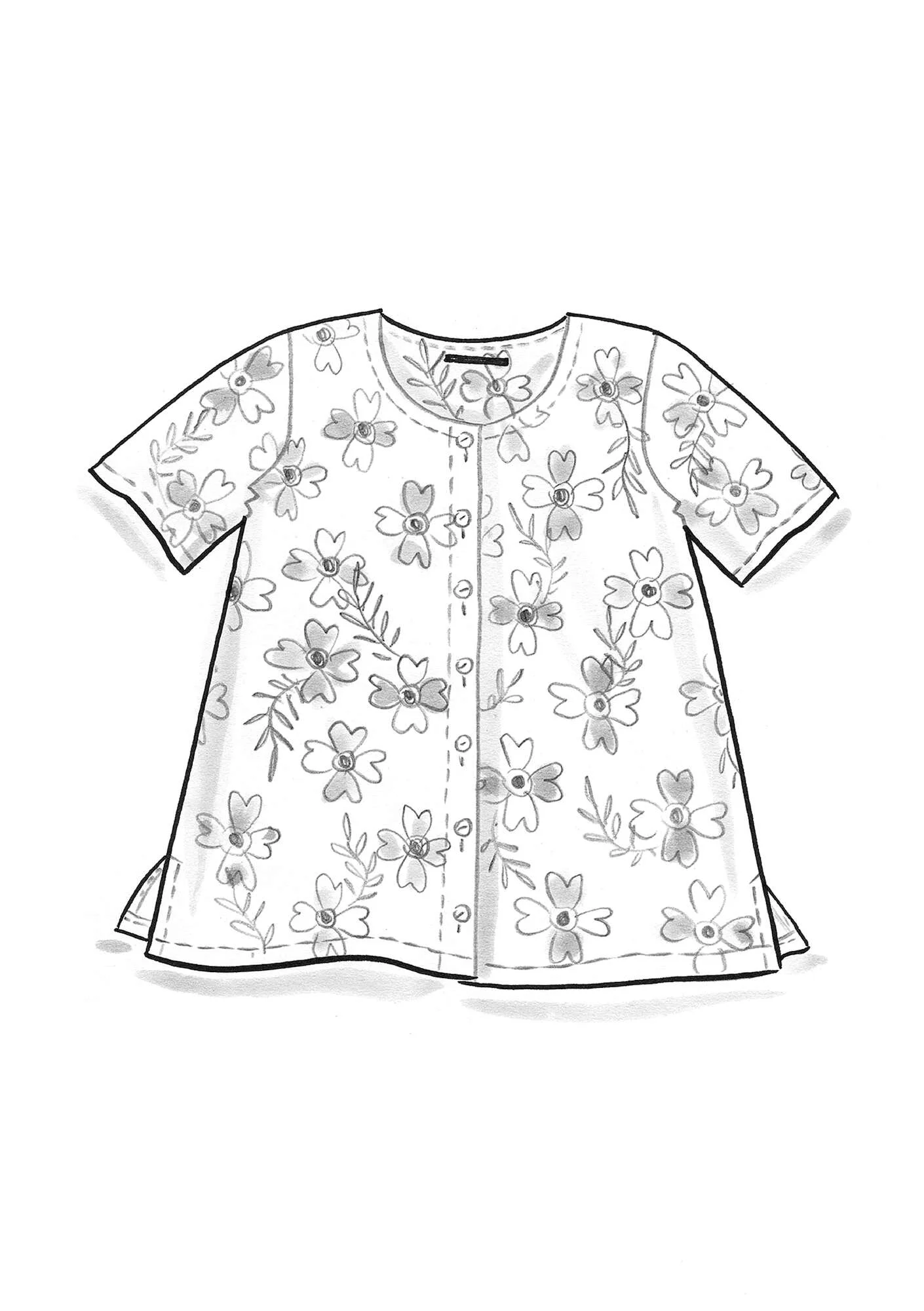 "Peggy" woven organic cotton blouse