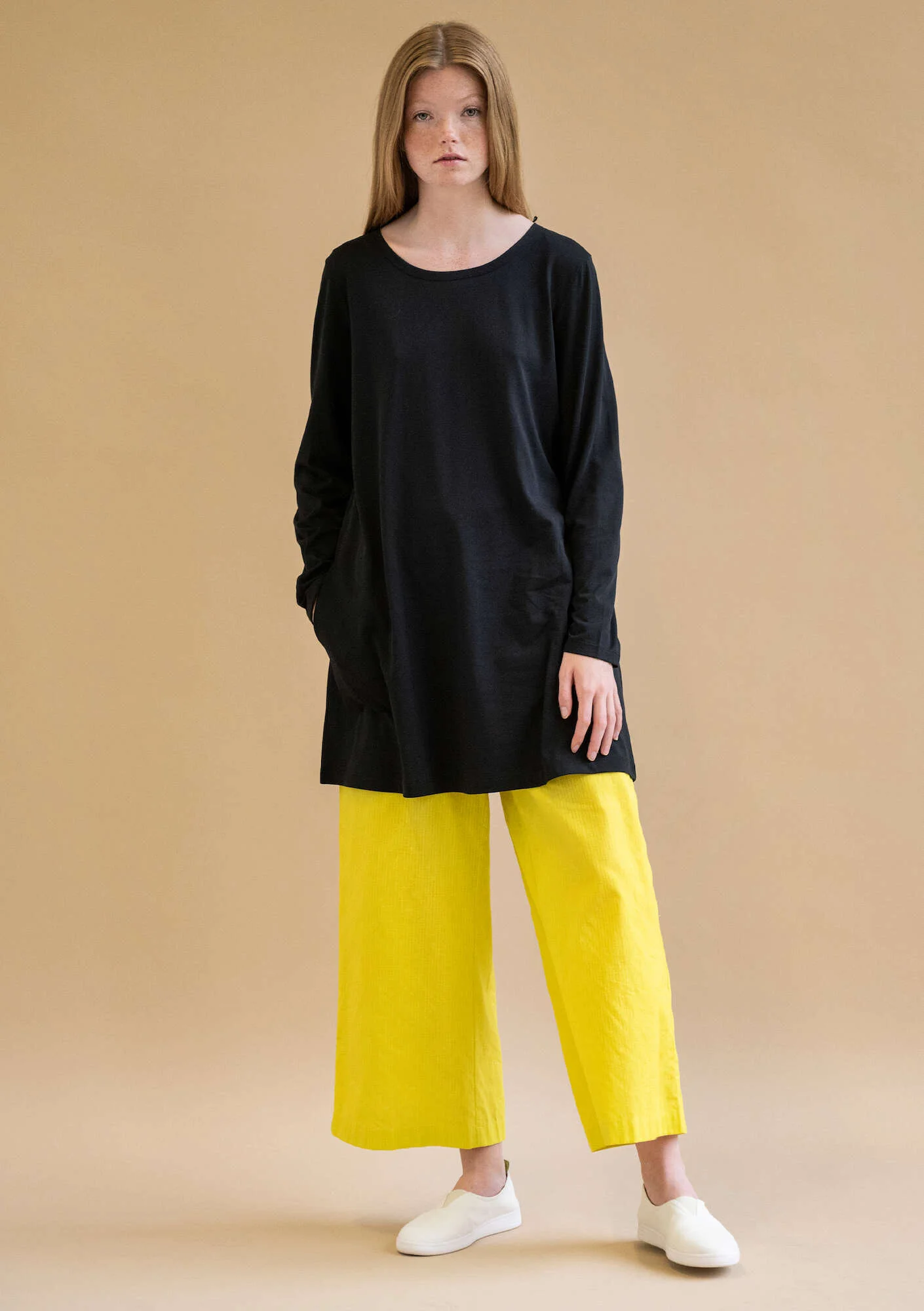 "Billie" jersey tunic in organic cotton/modal