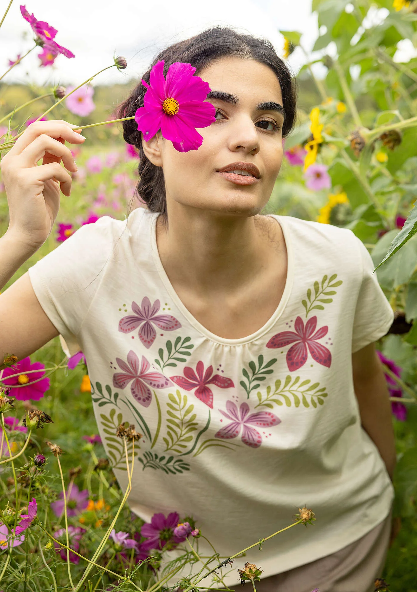 "Iris" organic cotton jersey top