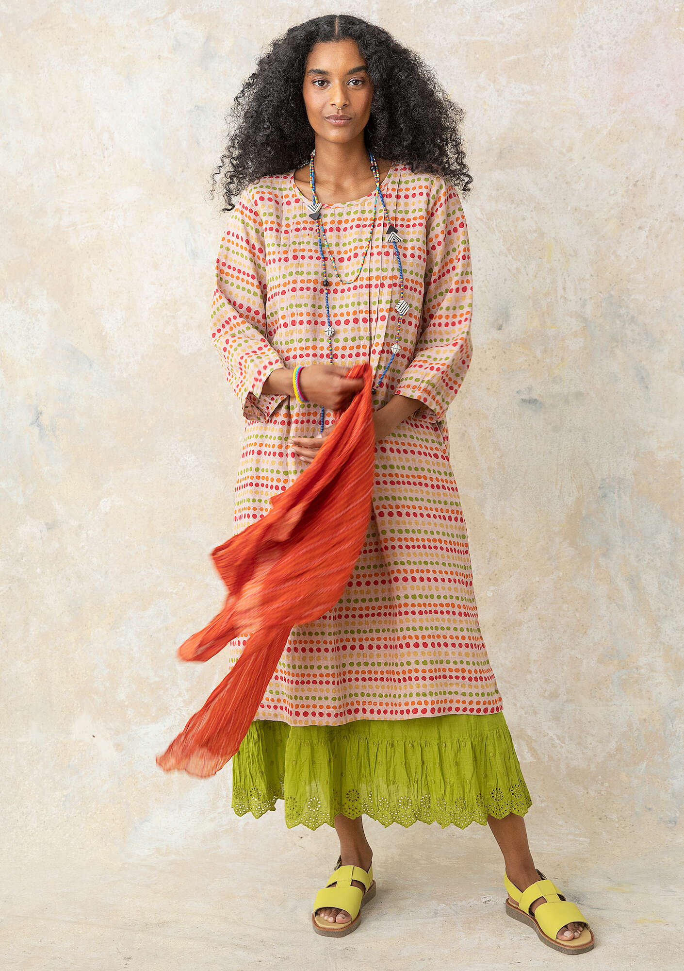 "Lillian" woven linen dress