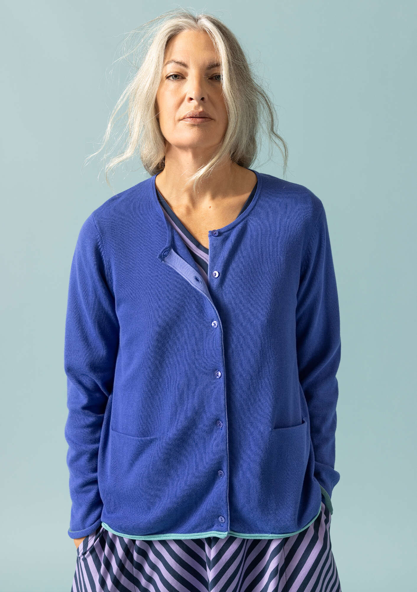 Organic/recycled cotton cardigan