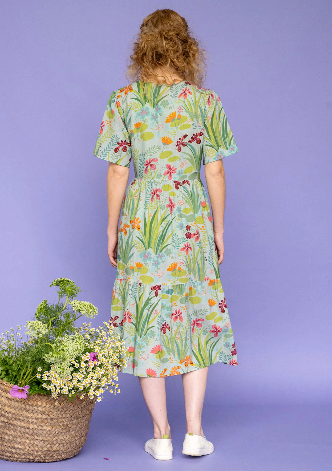 "Iris" woven organic cotton dress