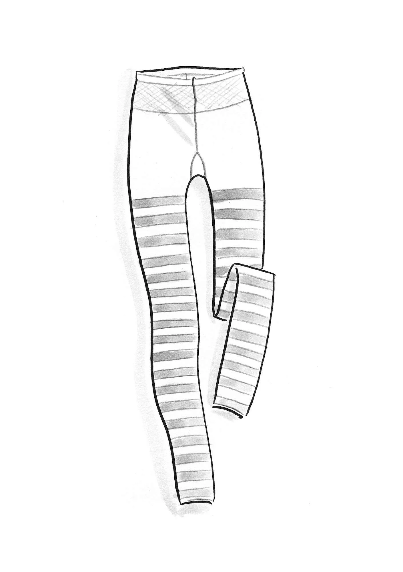 Striped recycled polyamide leggings