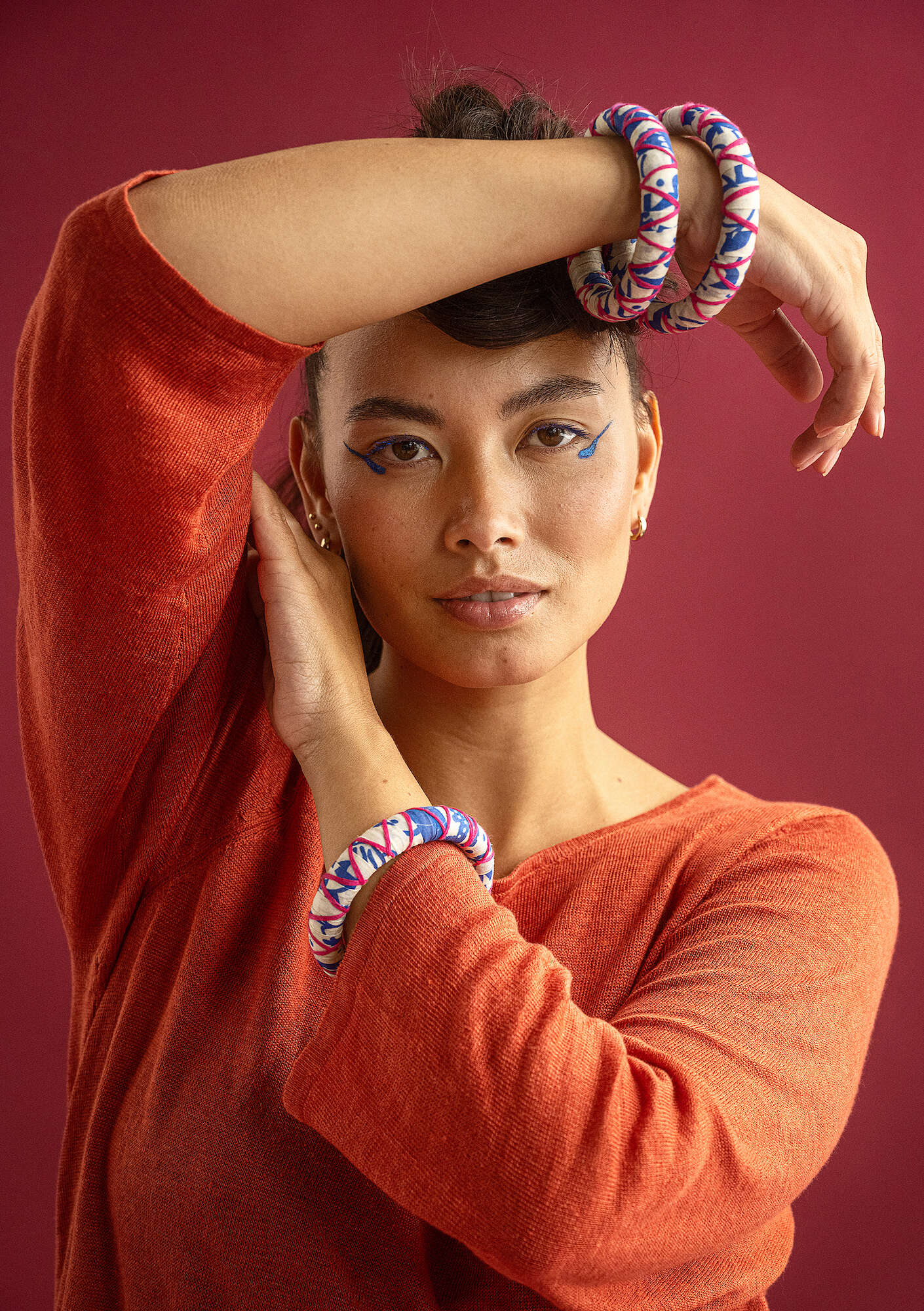 "Zuri" organic cotton/recycled wood bracelet