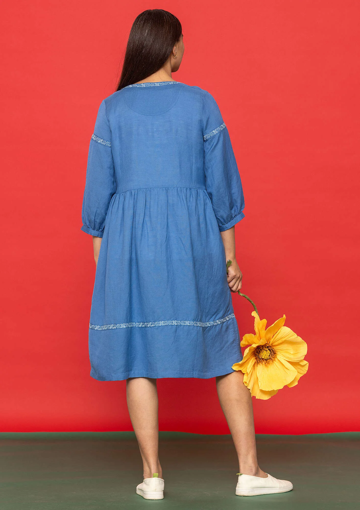 "Margit" woven linen/modal dress