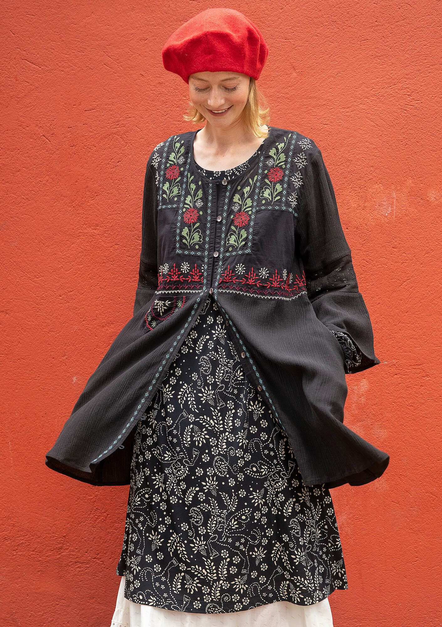 "Venus" woven organic cotton/viscose tunic