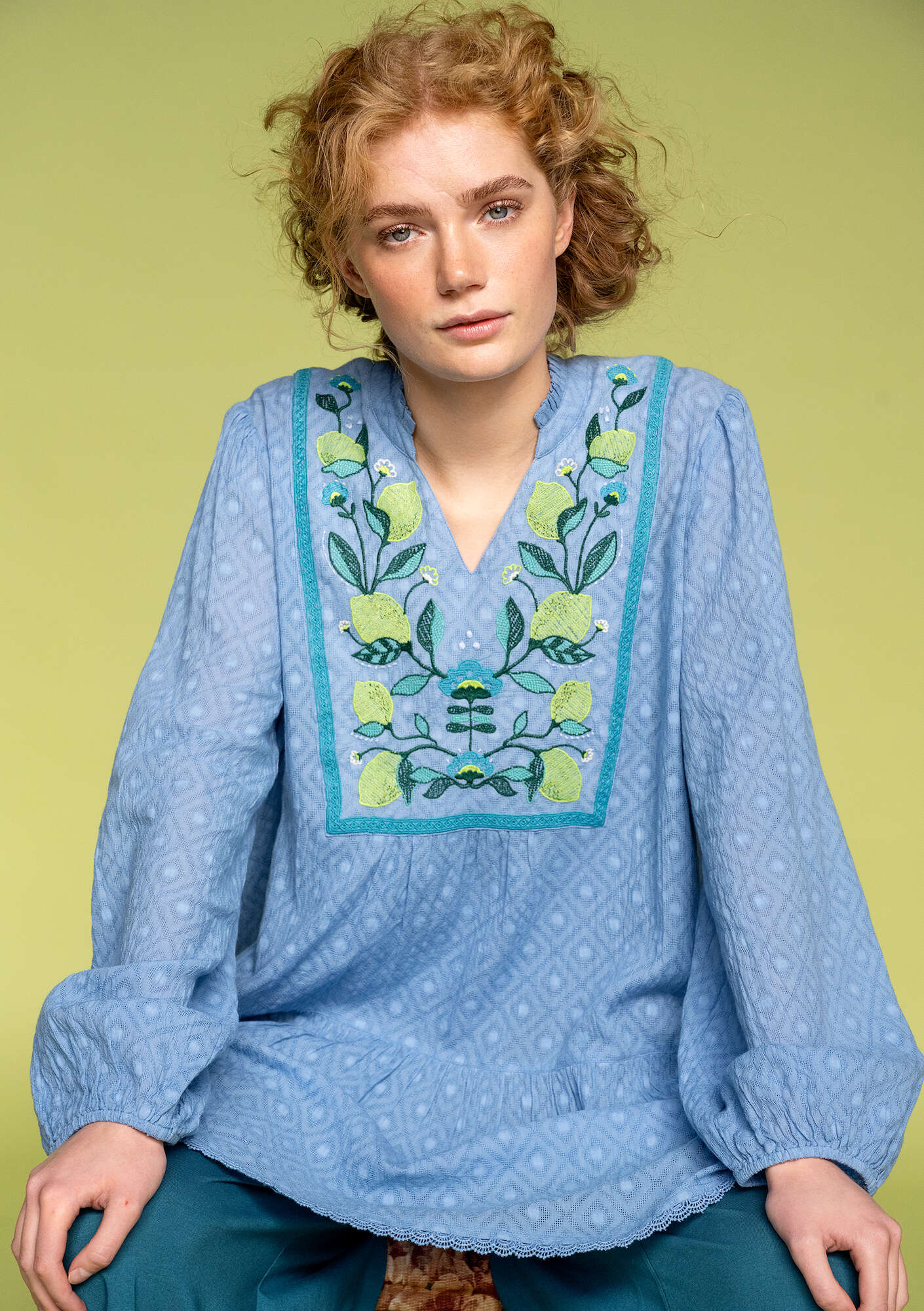 "Hilda" woven organic cotton tunic