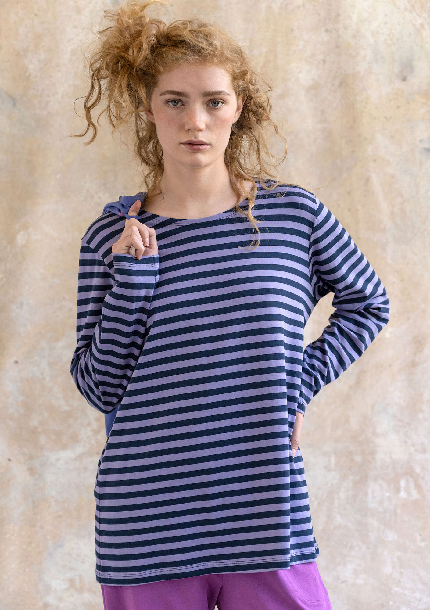 Organic cottonÖstriped essential sweater