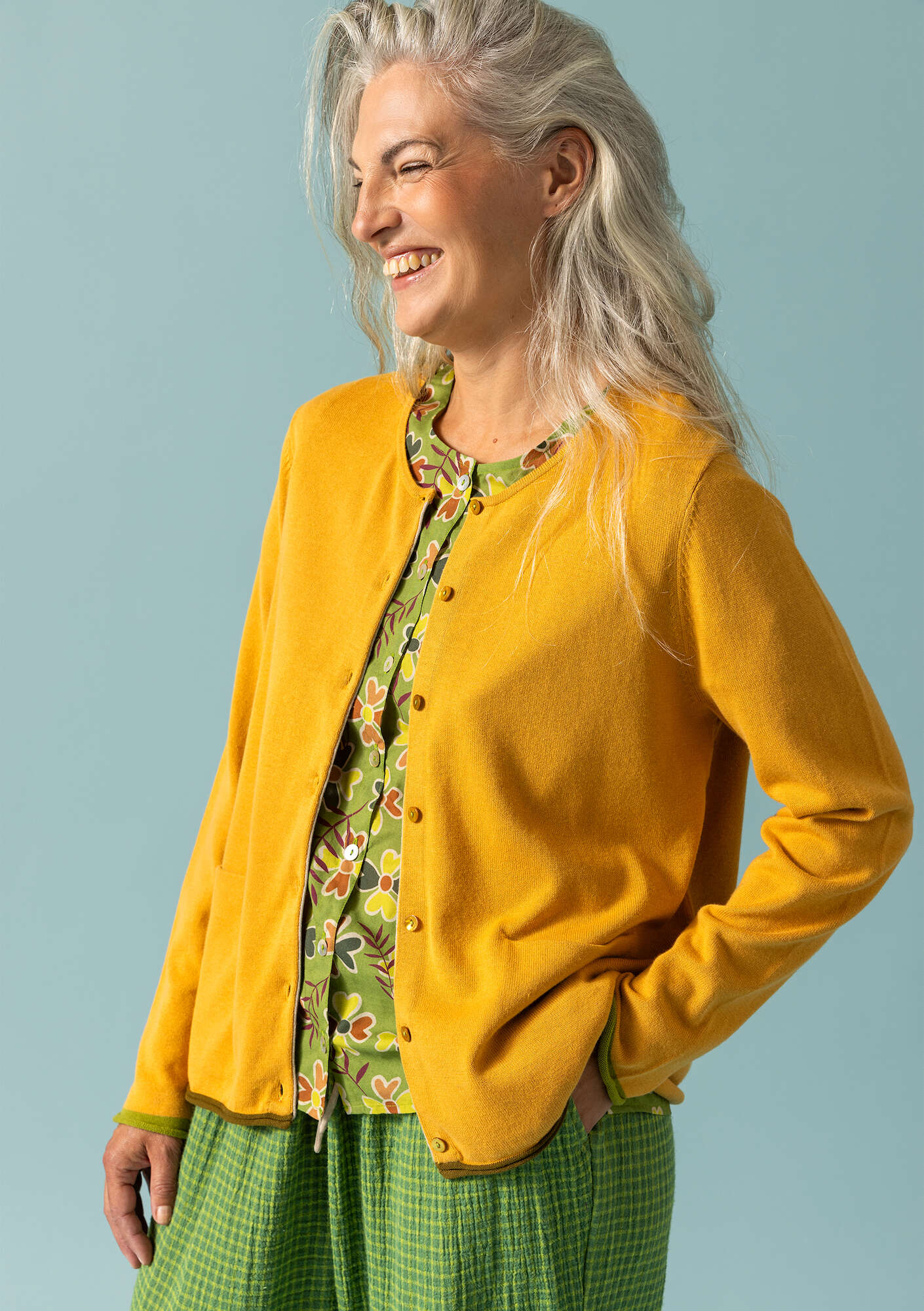 Organic/recycled cotton cardigan