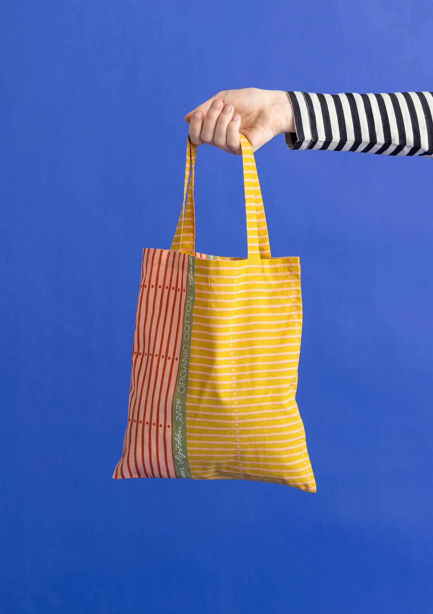Organic cotton fabric tote bag S