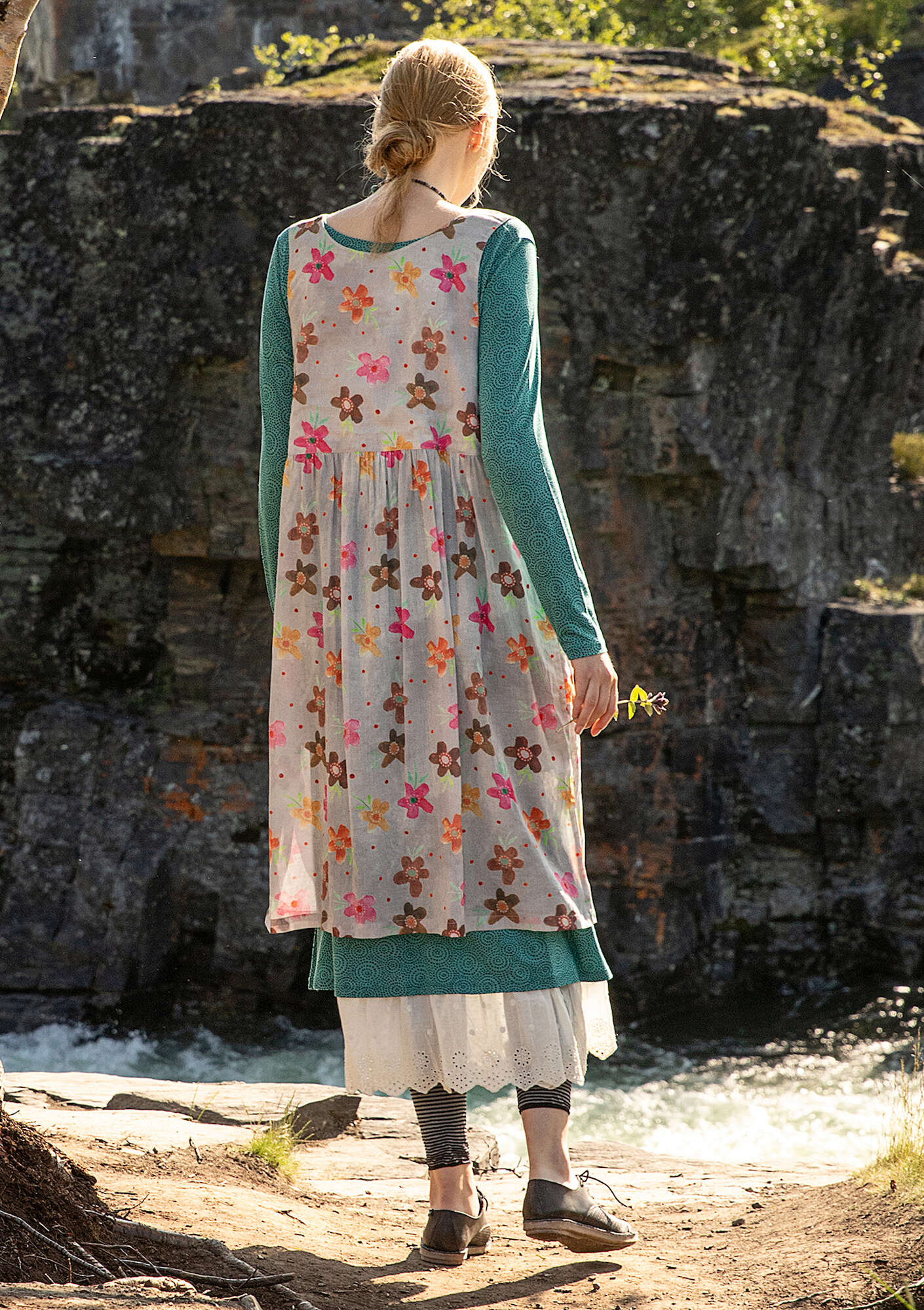"Brush" woven organic cotton dress