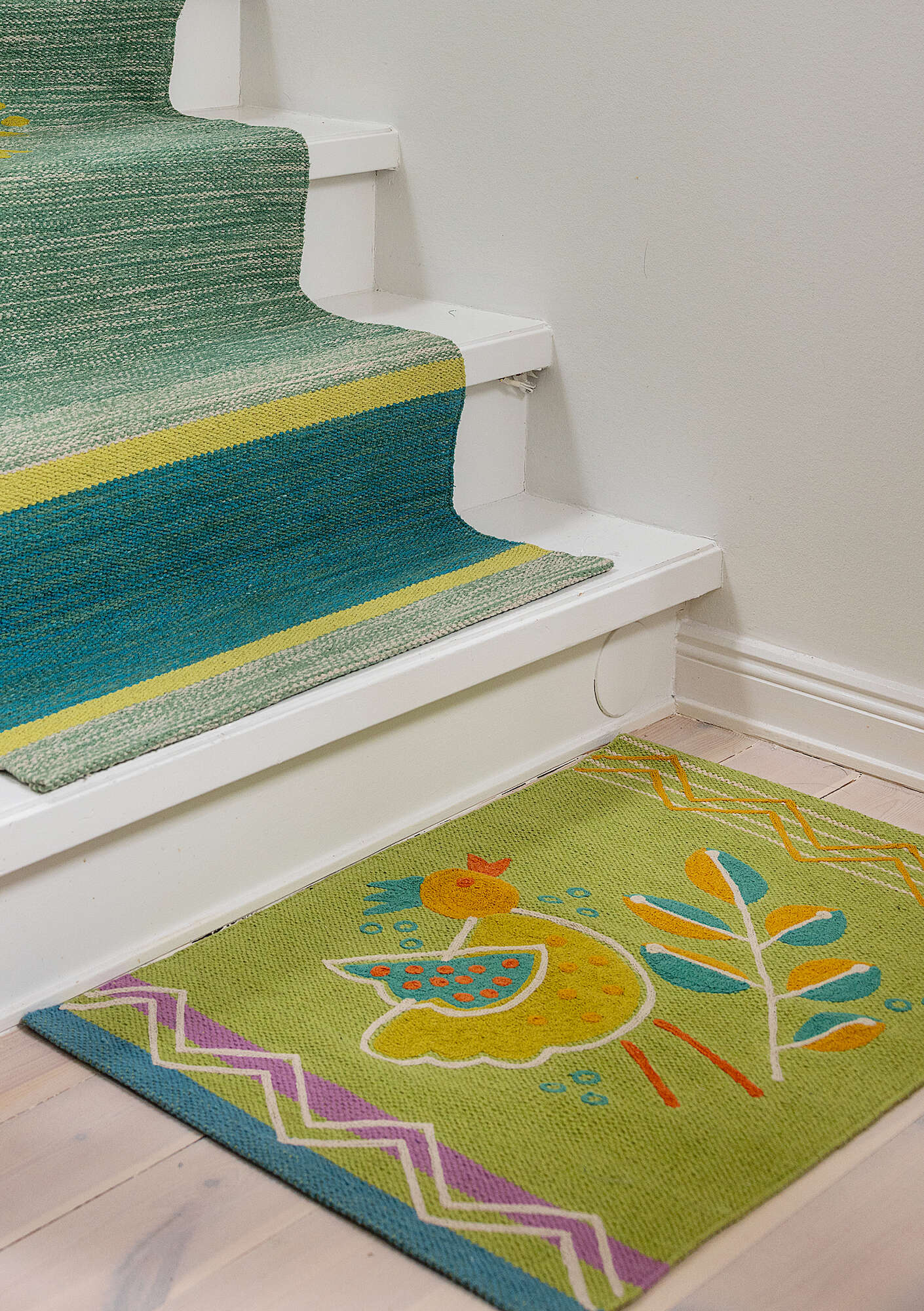 "Happy" organic cotton mini-rug