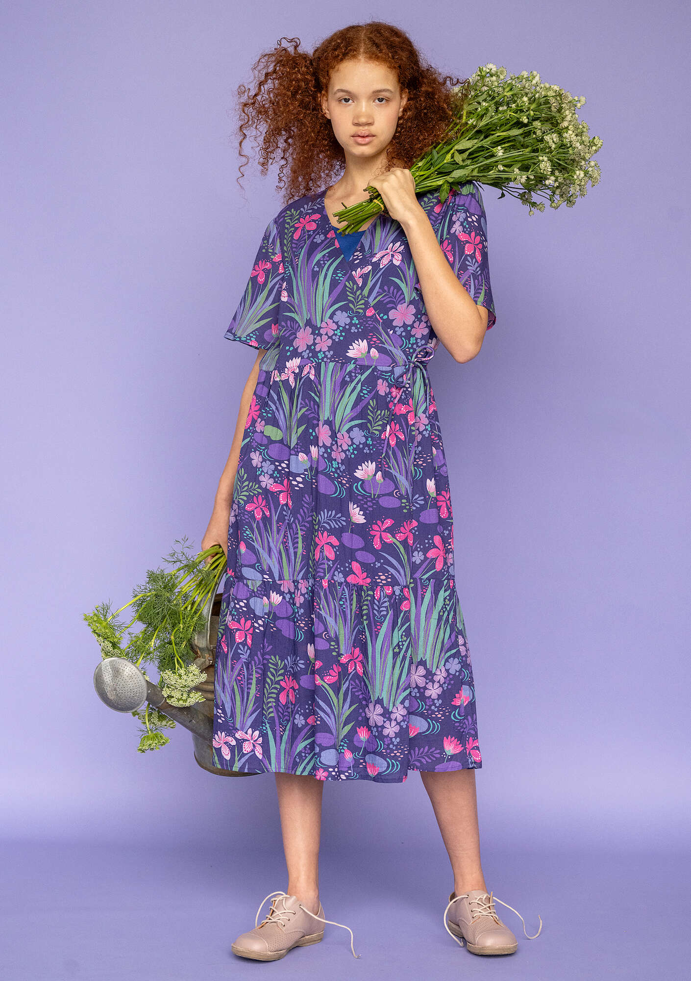 "Iris" woven organic cotton dress