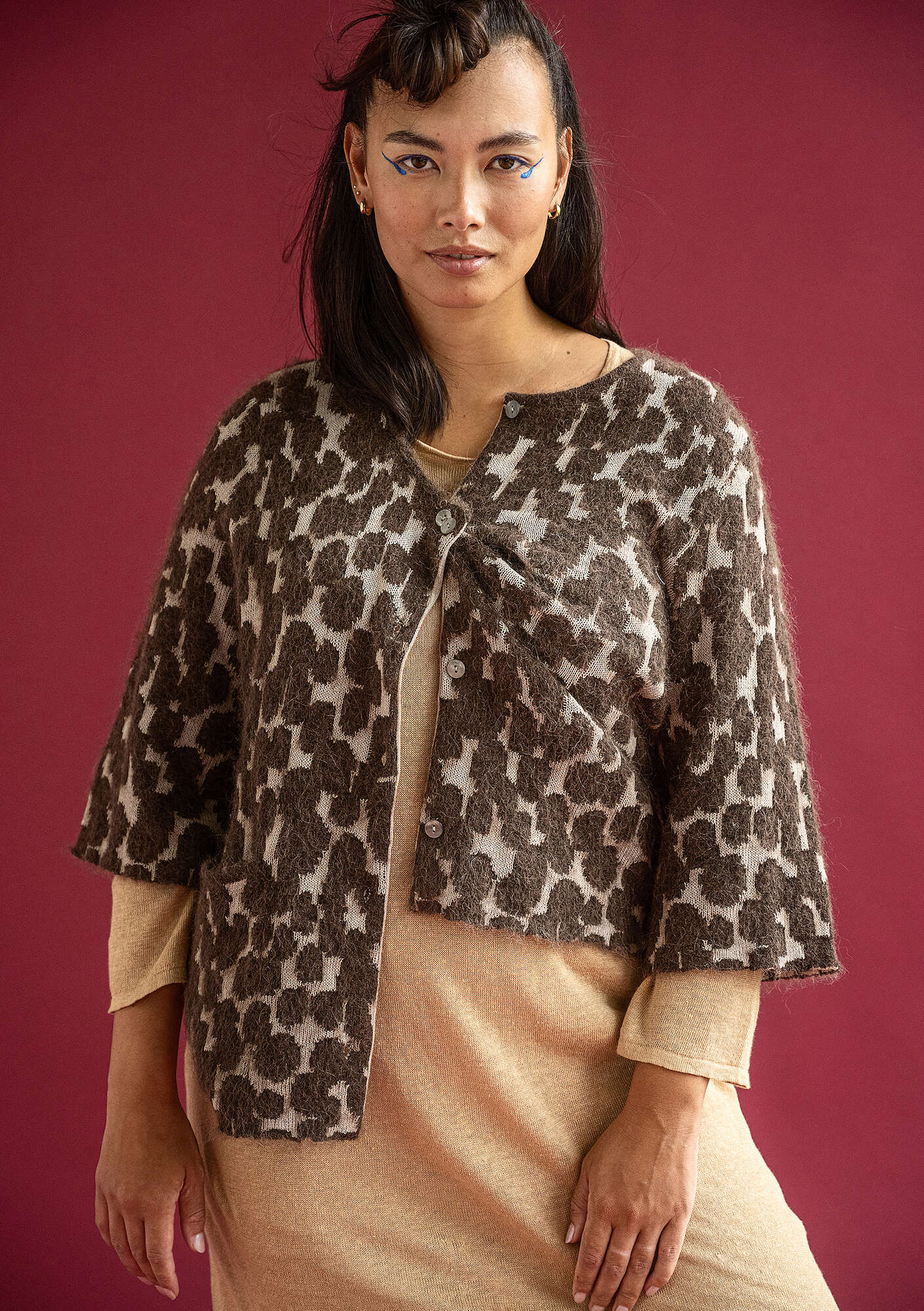 "Morr" cardigan in an alpaca and recycled/organic cotton blend