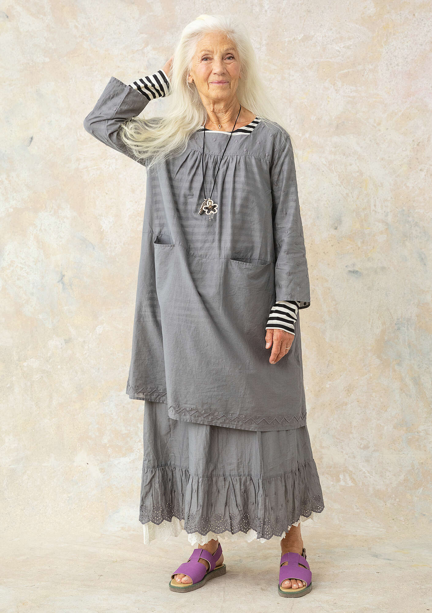 Woven organic cotton dress