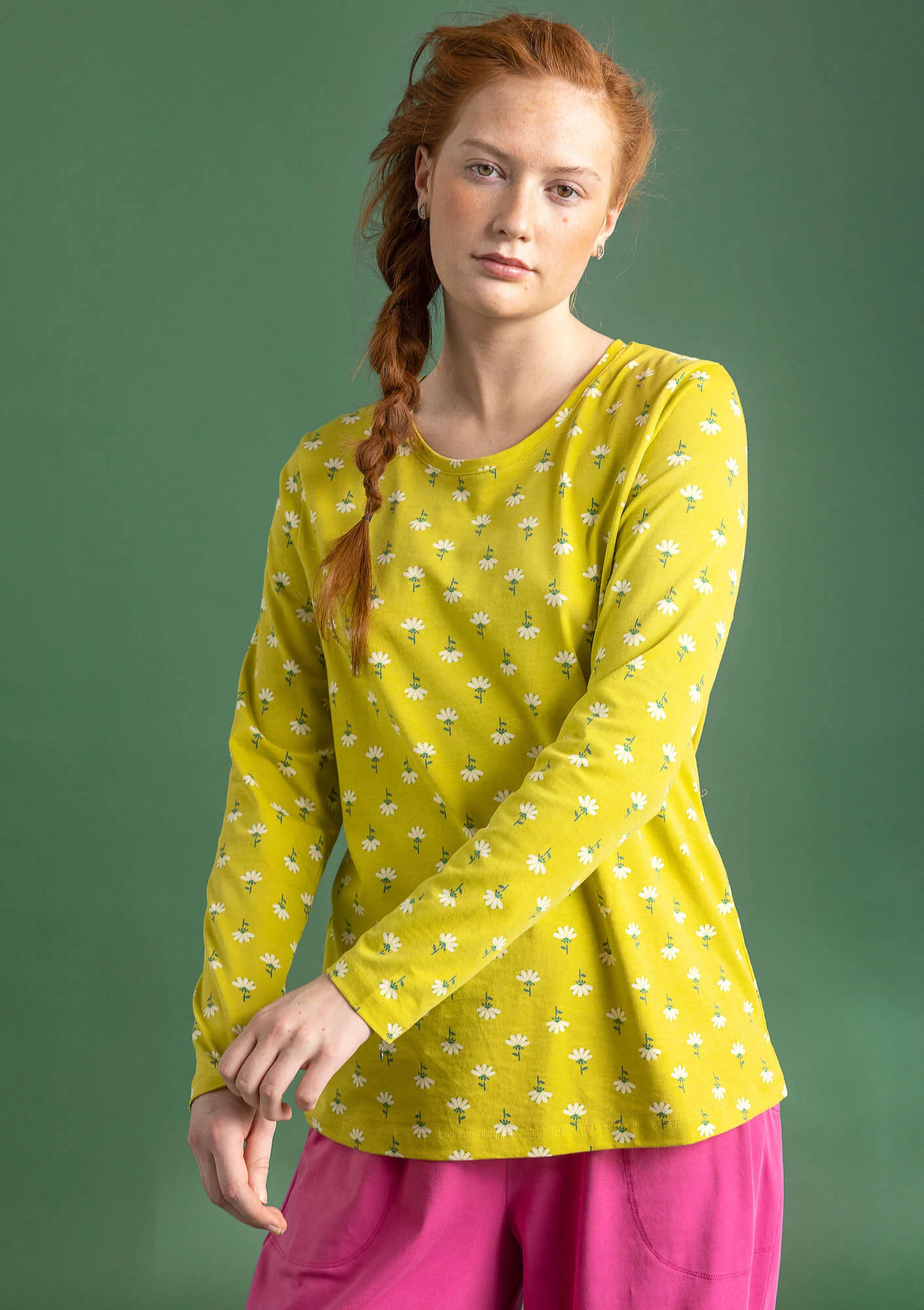 Östella" organic cotton/elÖstane jersey top