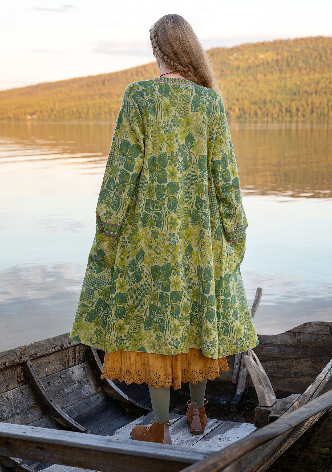 "Ottilia" coat in a wool and organic/recycled cotton blend