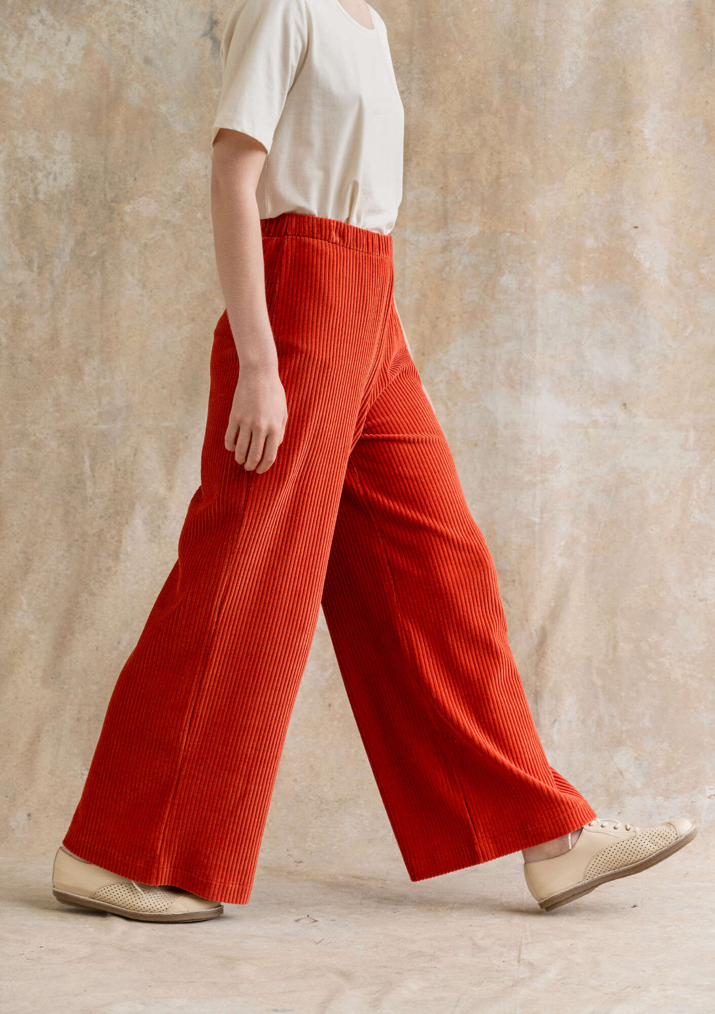 Velour trousers in organic cotton/recycled polyÖster