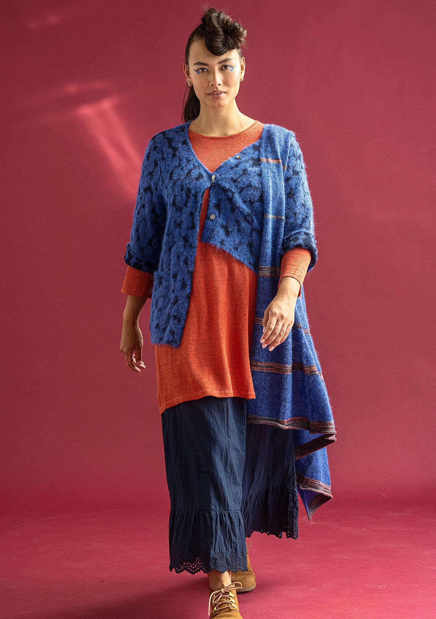 "Morr" cardigan in an alpaca and recycled/organic cotton blend