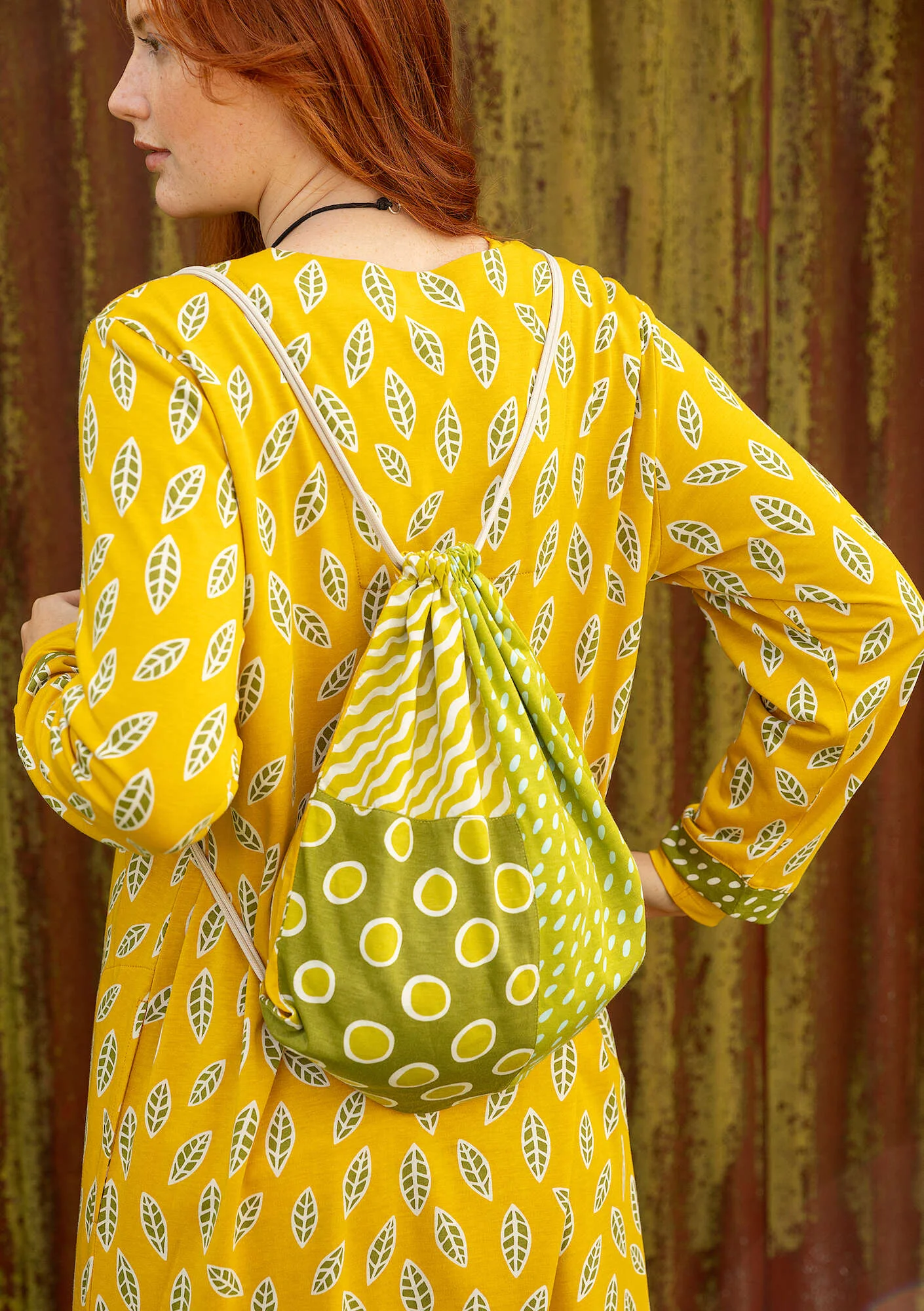 "Singö" organic cotton/modal jersey cinch bag