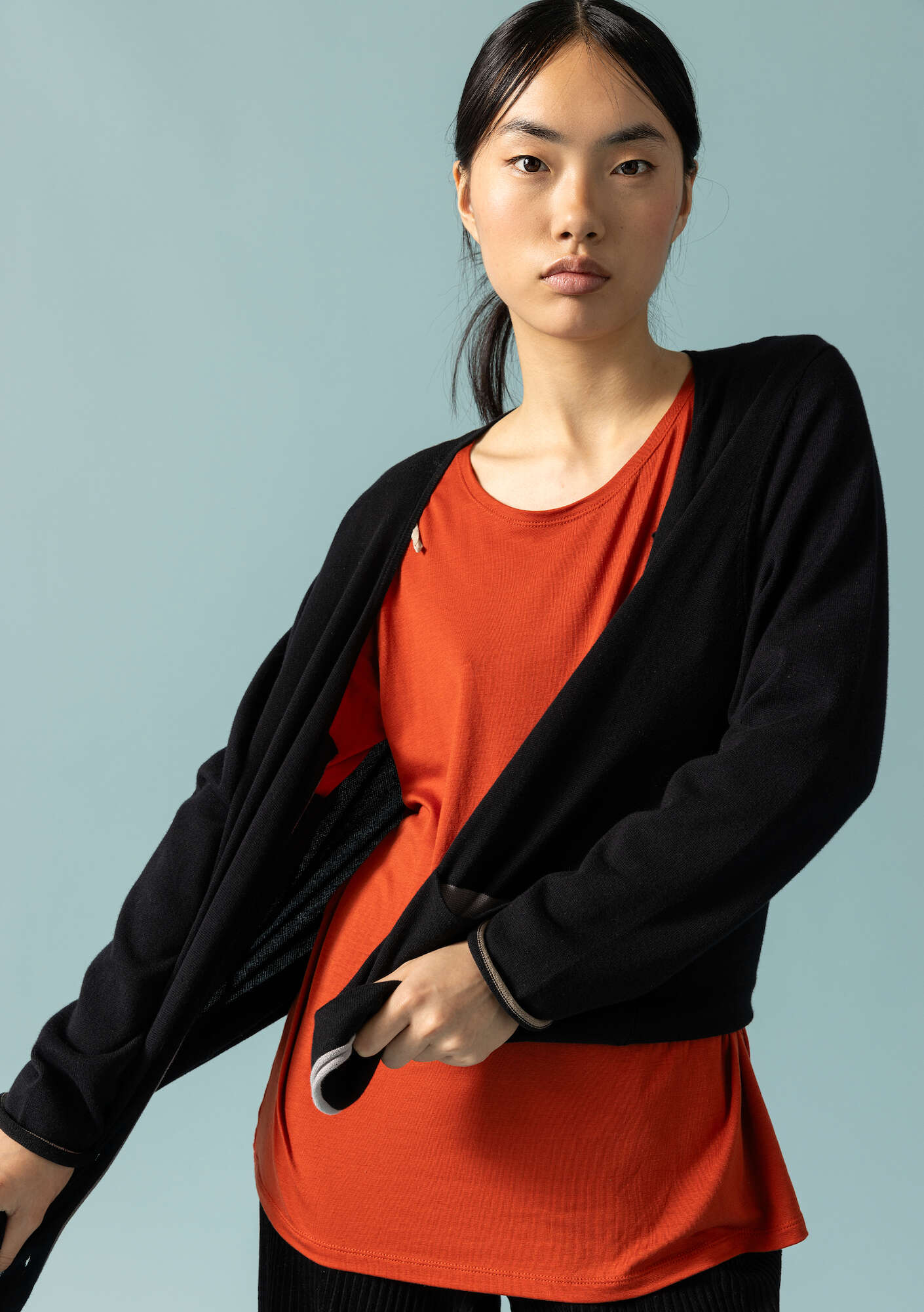 Organic/recycled cotton cardigan