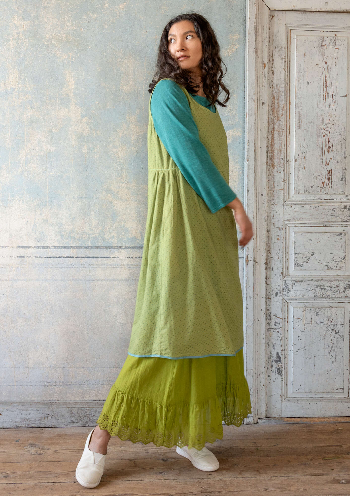 "Shimla" woven organic cotton/linen dress